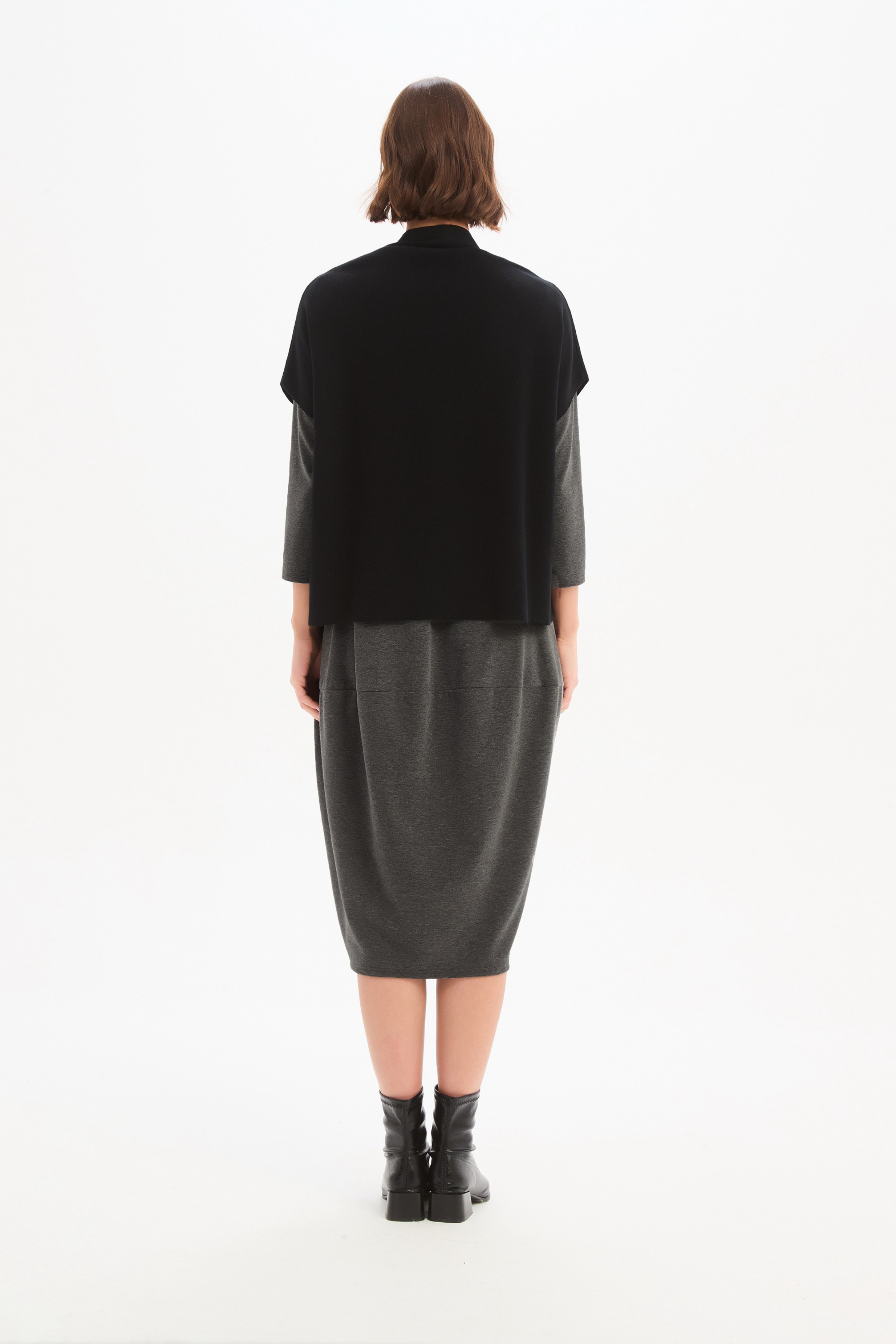 Button Up Knit Vest - Black