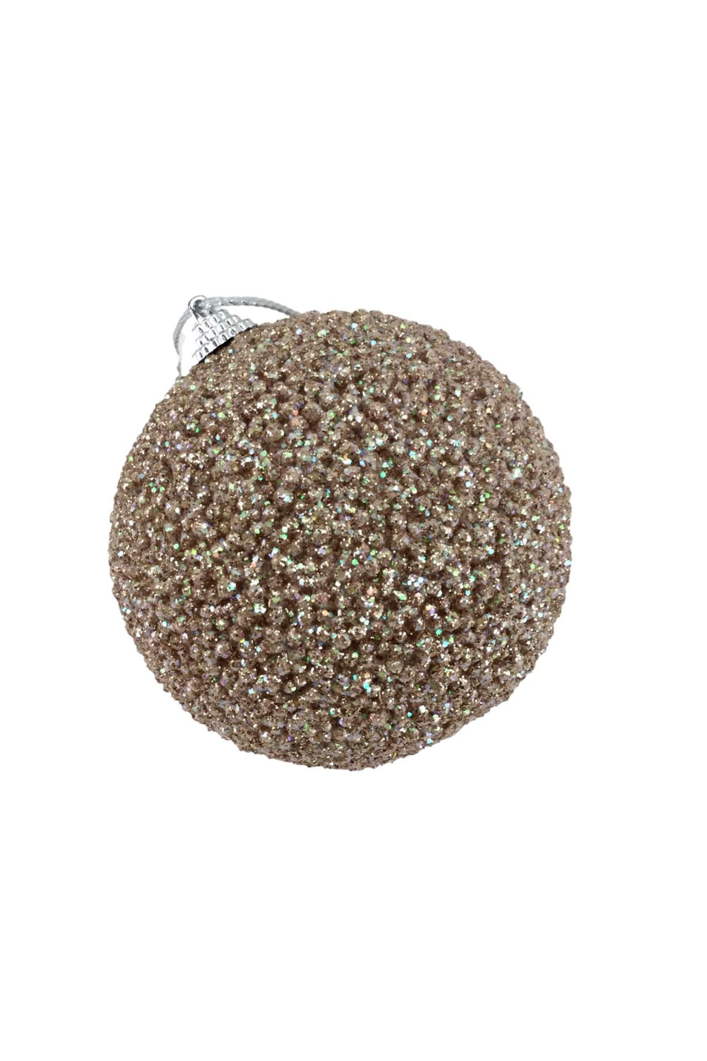Champagne Glitter Christmas Ball