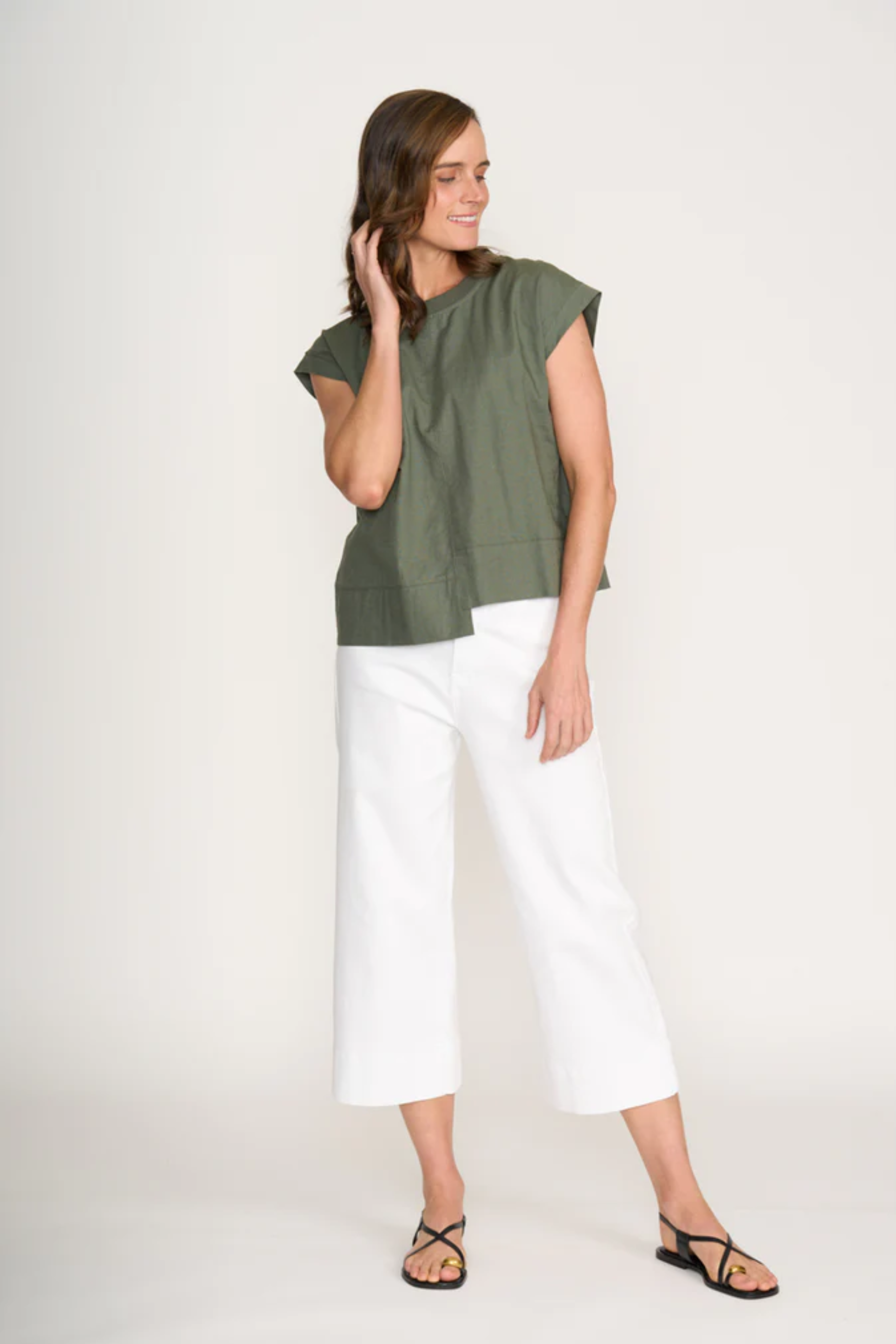 Cut Of Your Rib Top - Sage