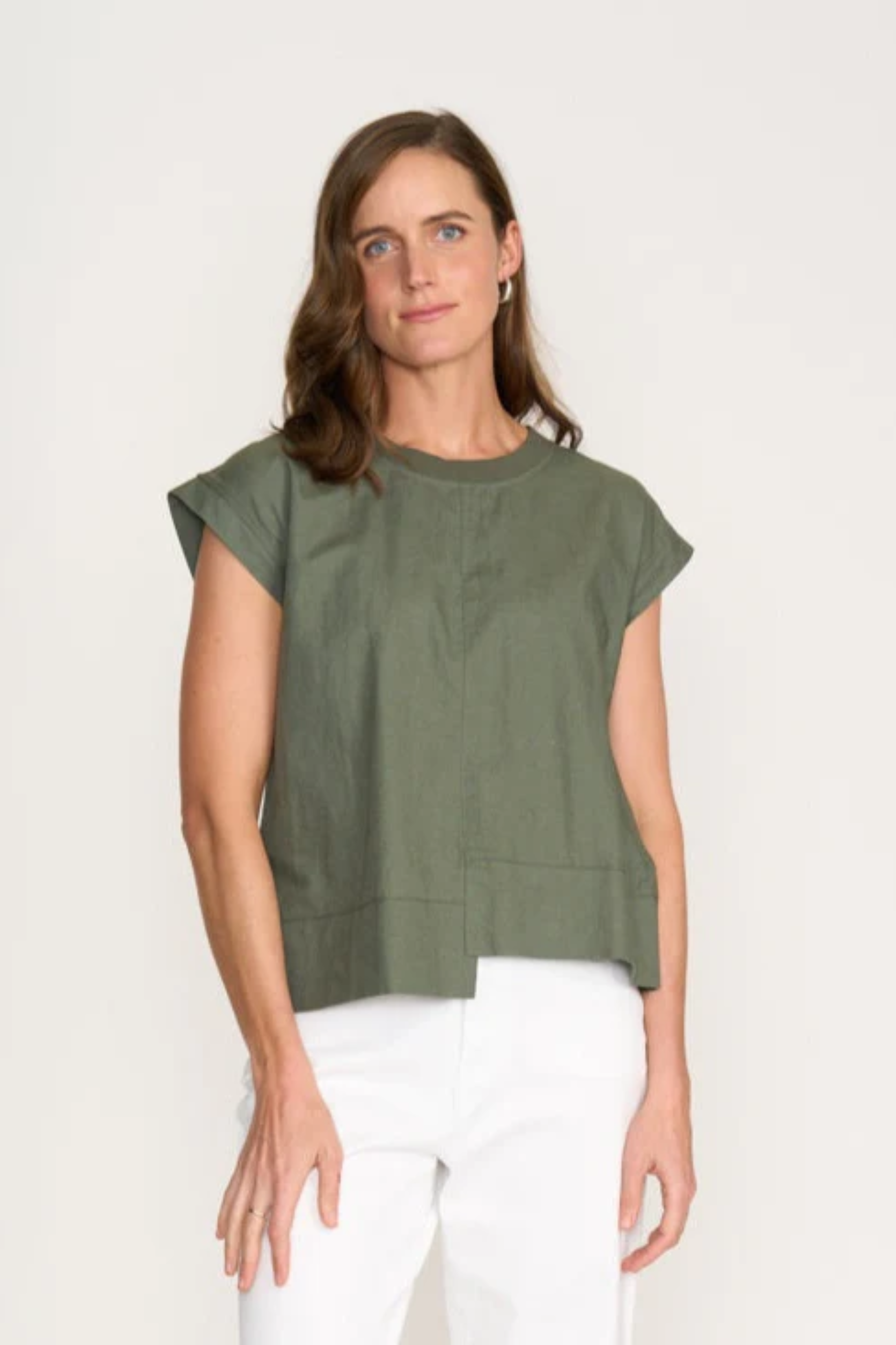 Cut Of Your Rib Top - Sage