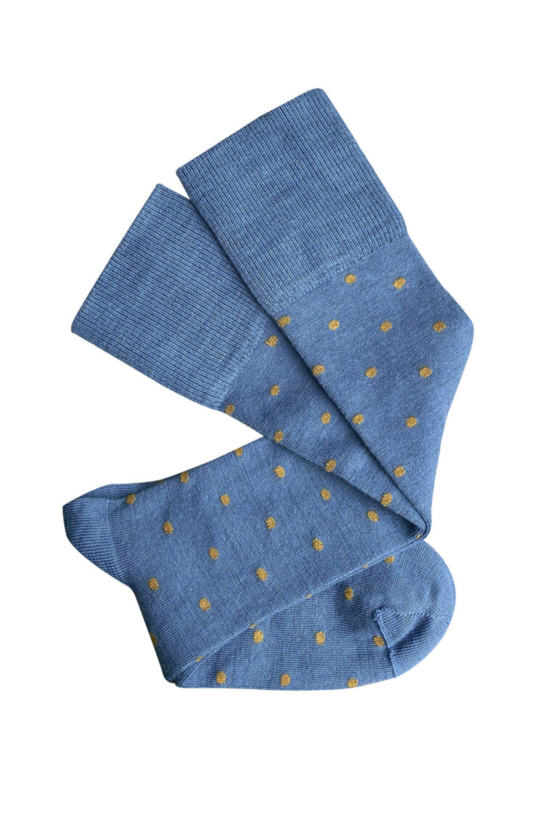 Dotty Knee High Wool Socks