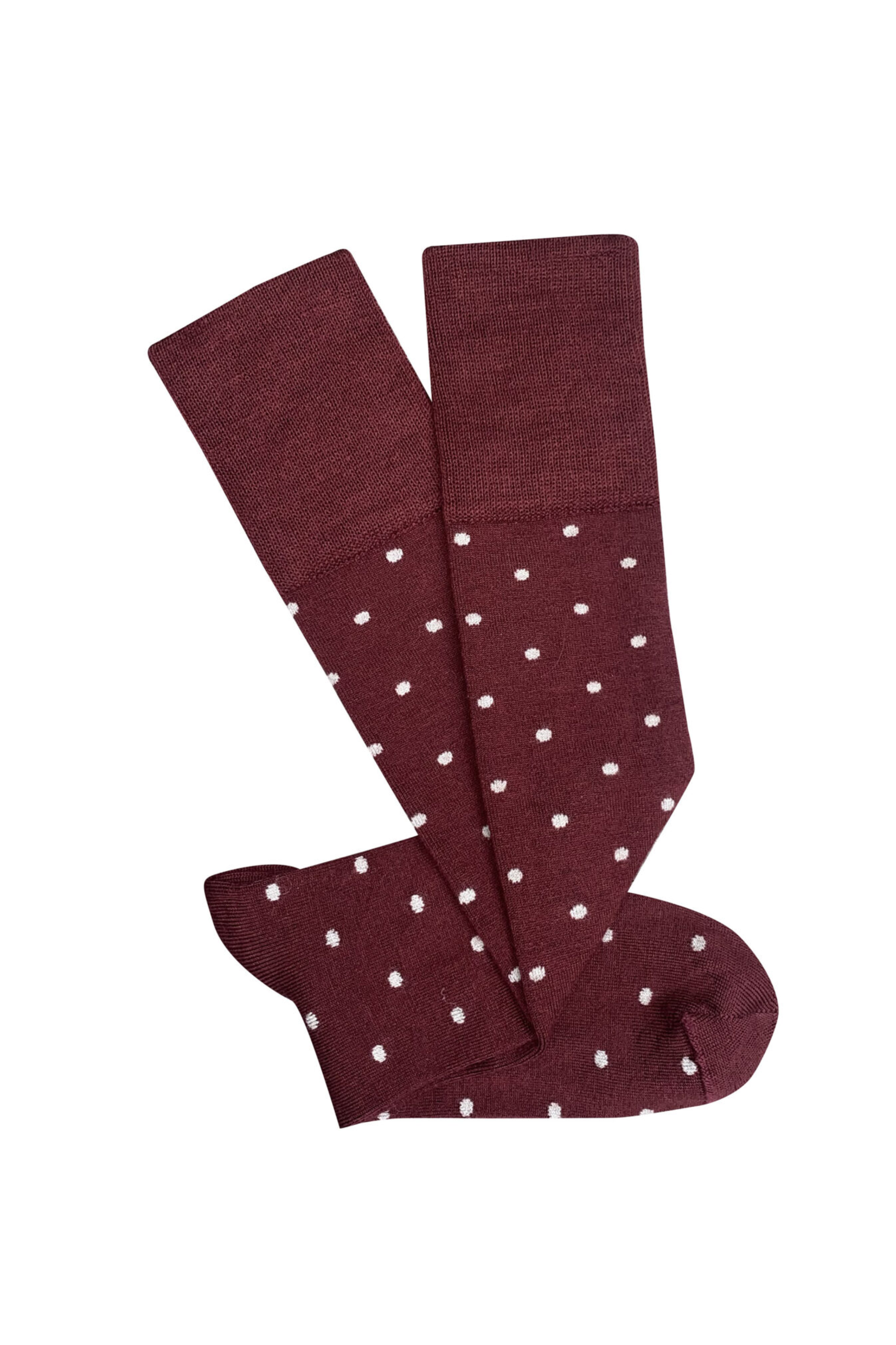 Dotty Knee High Wool Socks
