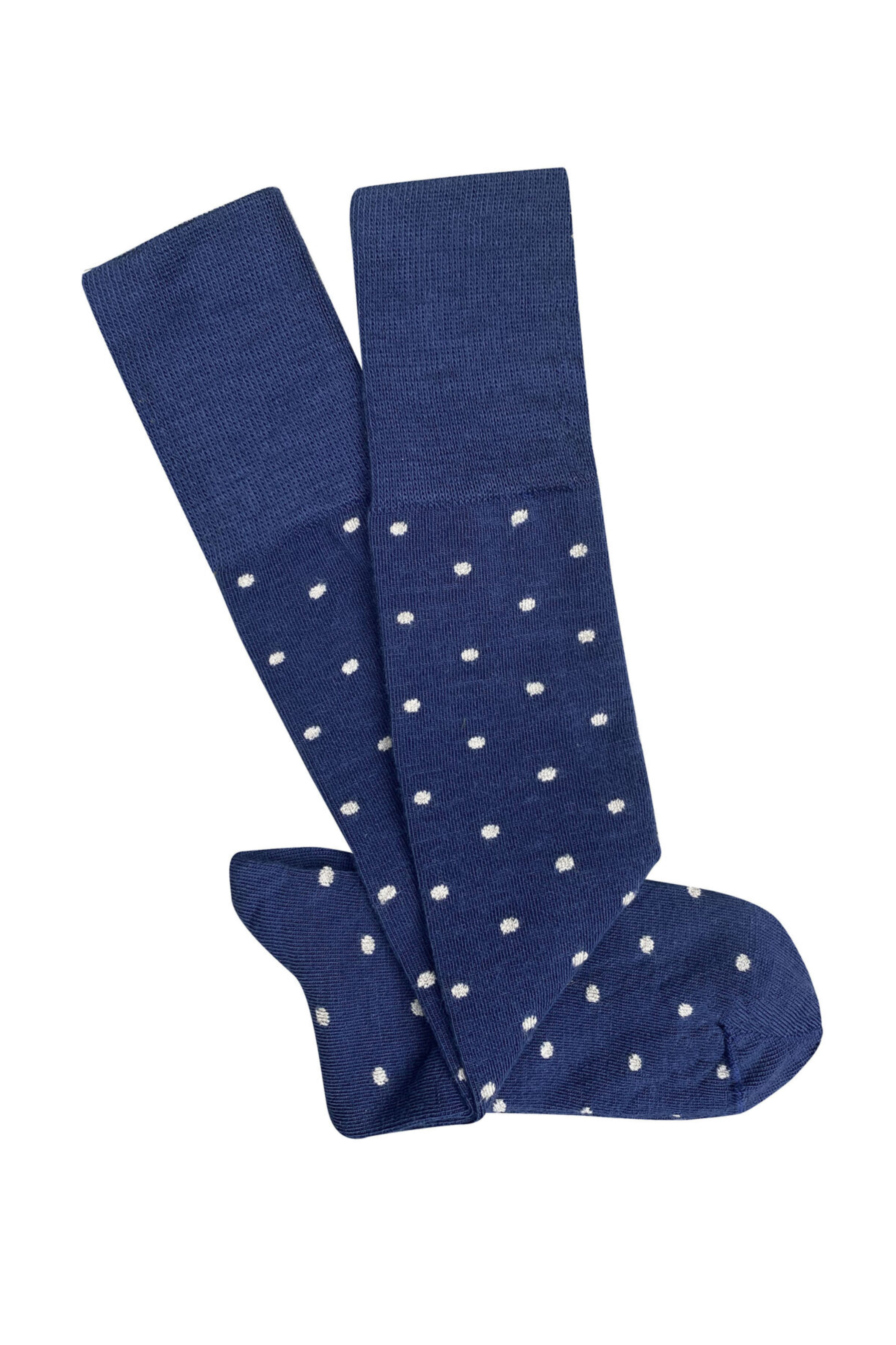 Dotty Knee High Wool Socks