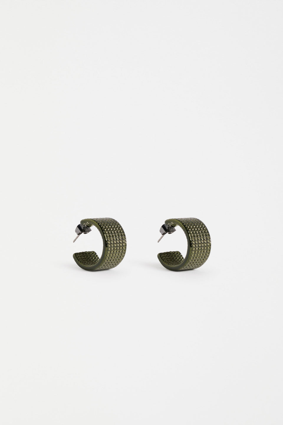 Elk Glynn Small Hoop Earring - Dark Olive