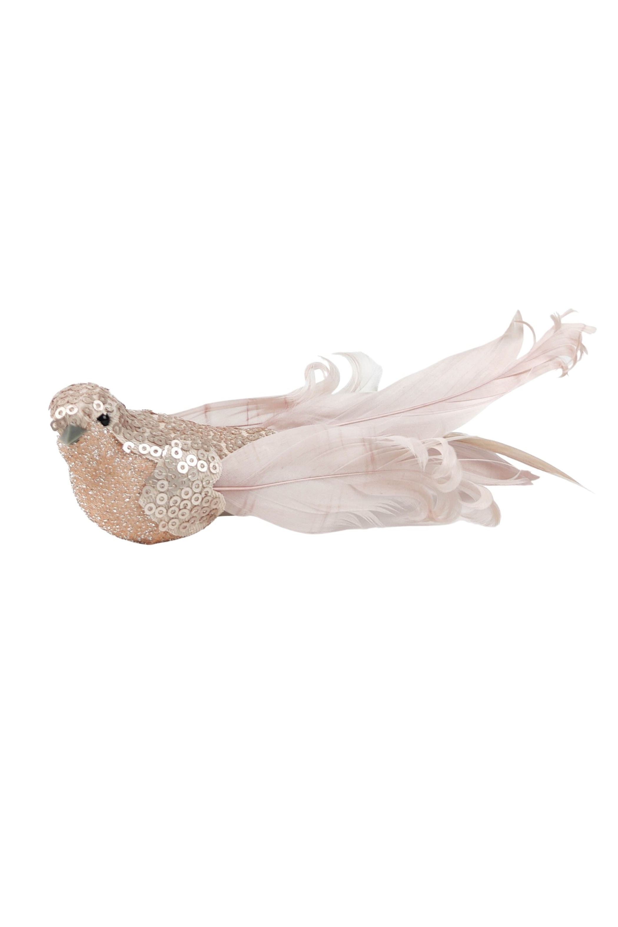 Elegant Bird Feather - Gold/Pink