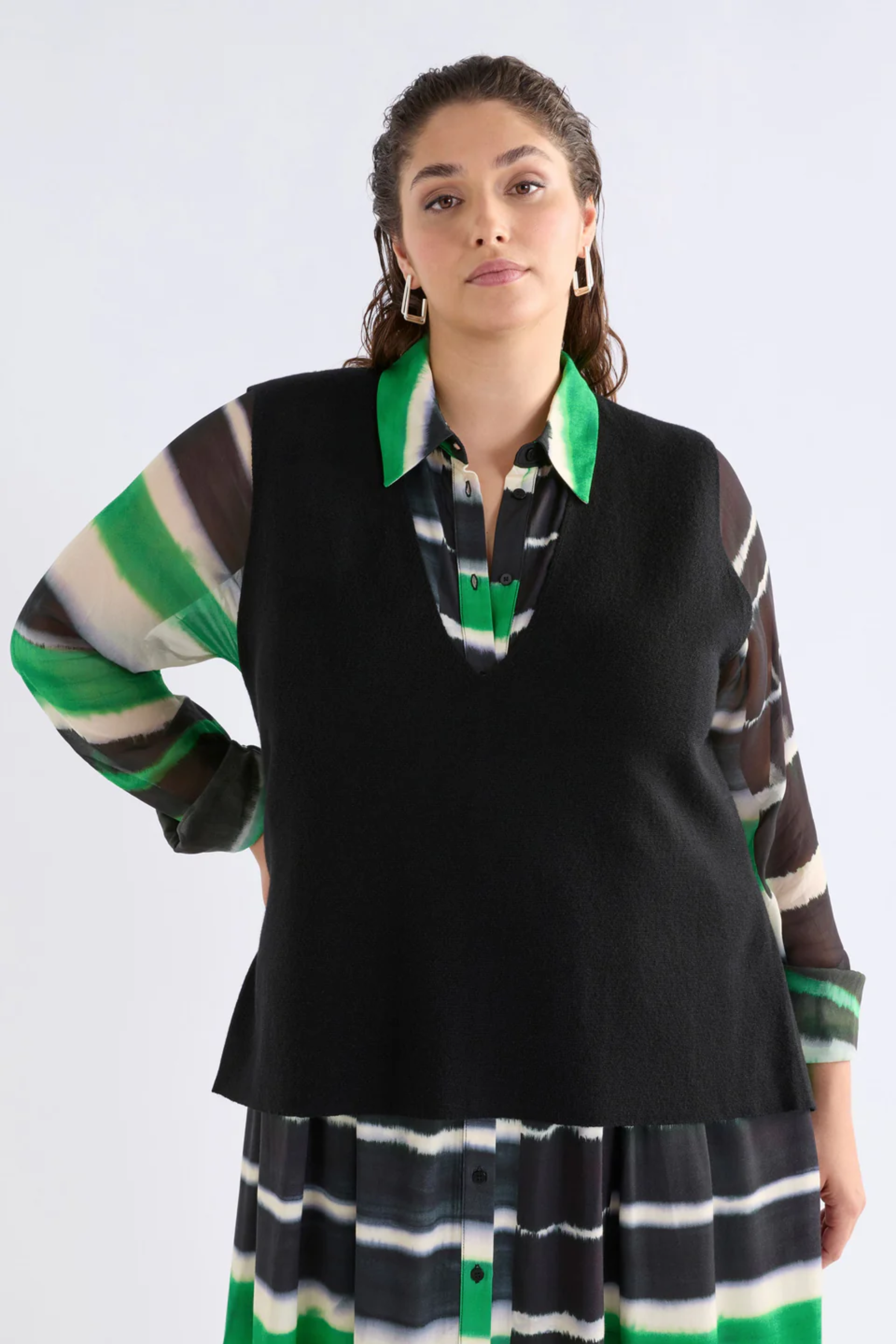 Elk Alin Knit Vest - Blacks