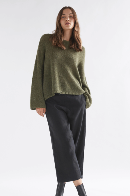 Elk Agna Sweater - Dark Olive