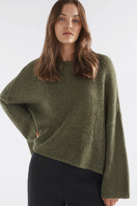 Elk Agna Sweater - Dark Olive