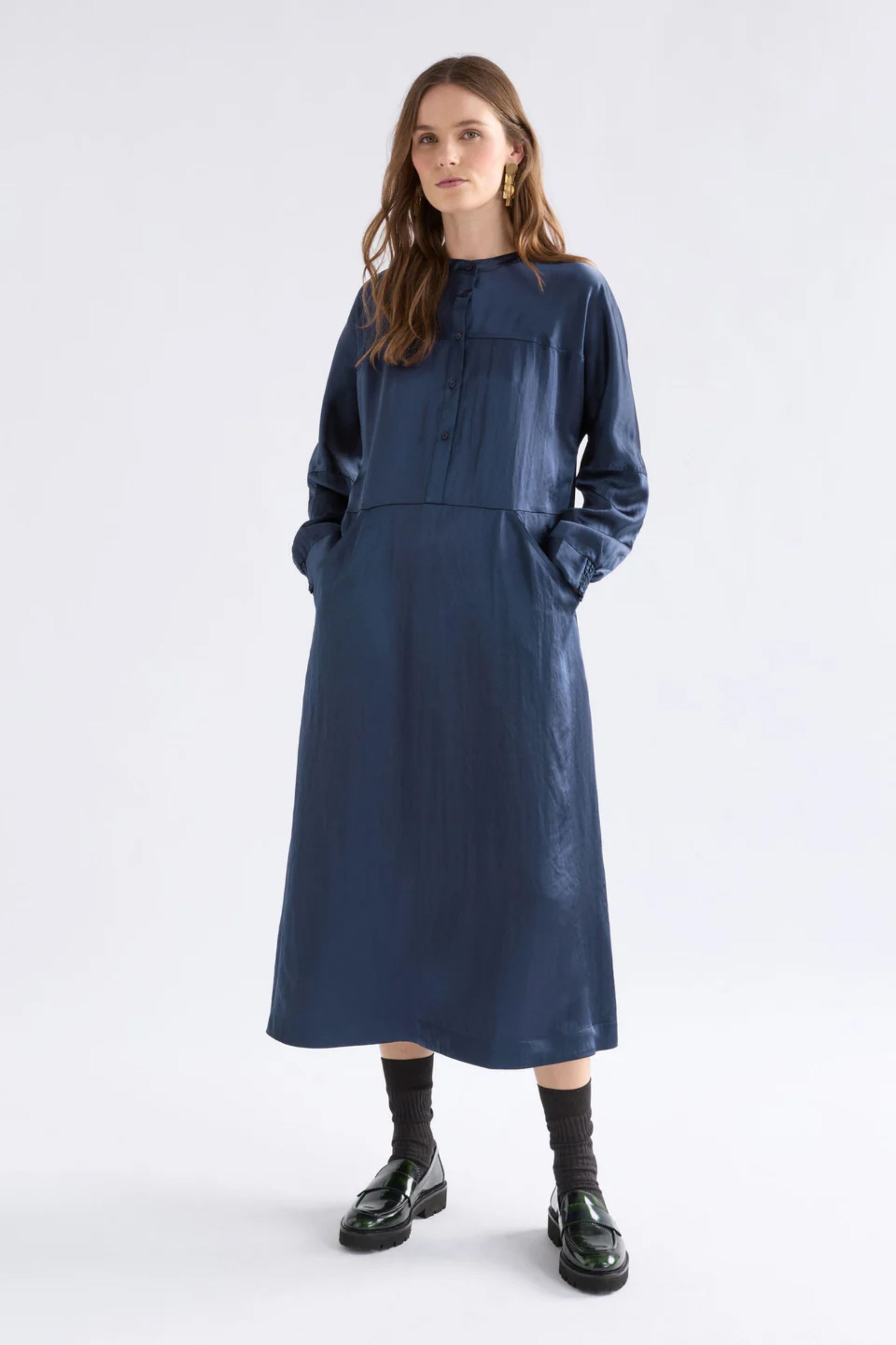 Elk Dree Dress - Steel Blue