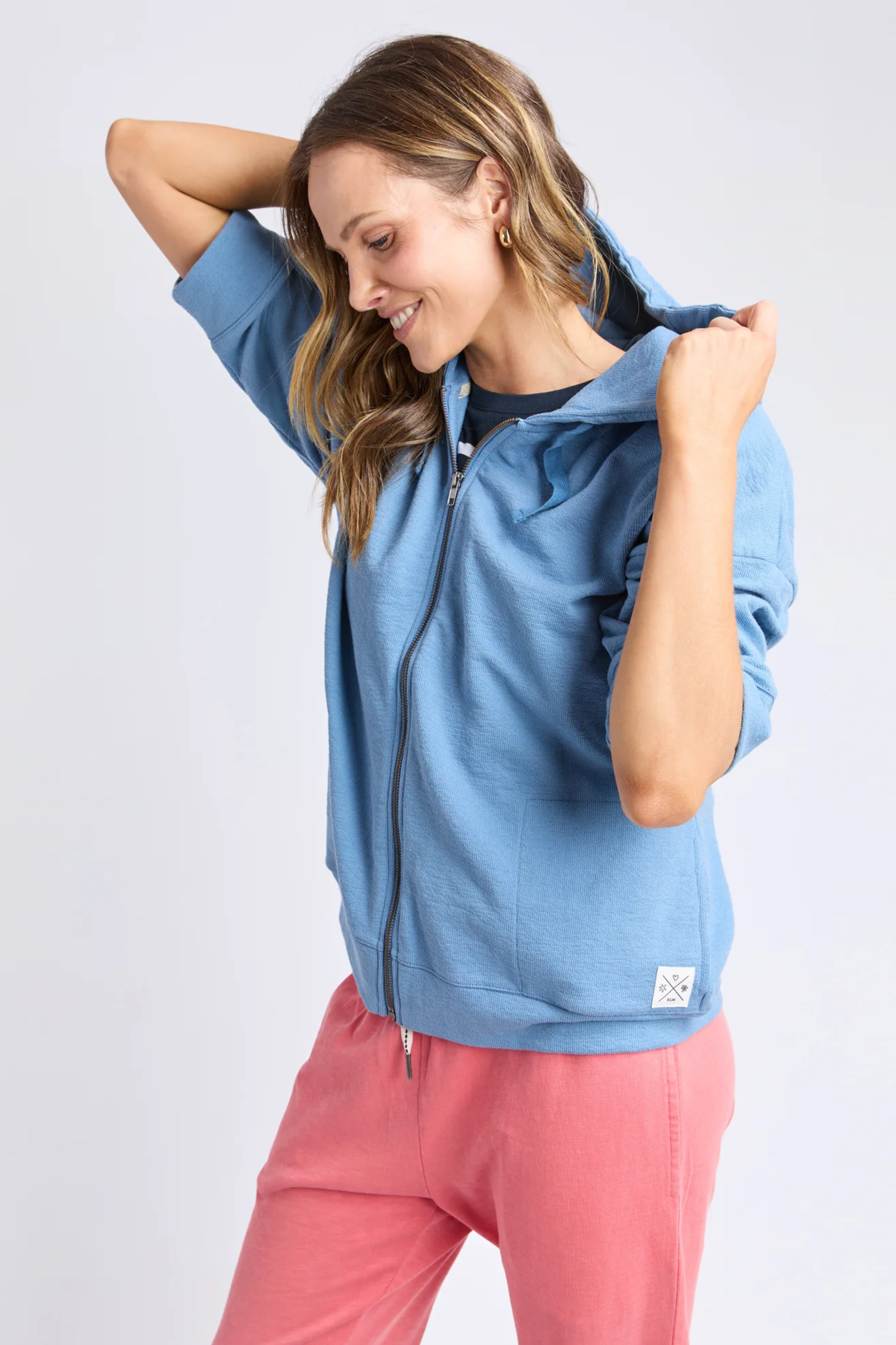 Elm Beachy Zip Hoodie - Blue Shadow