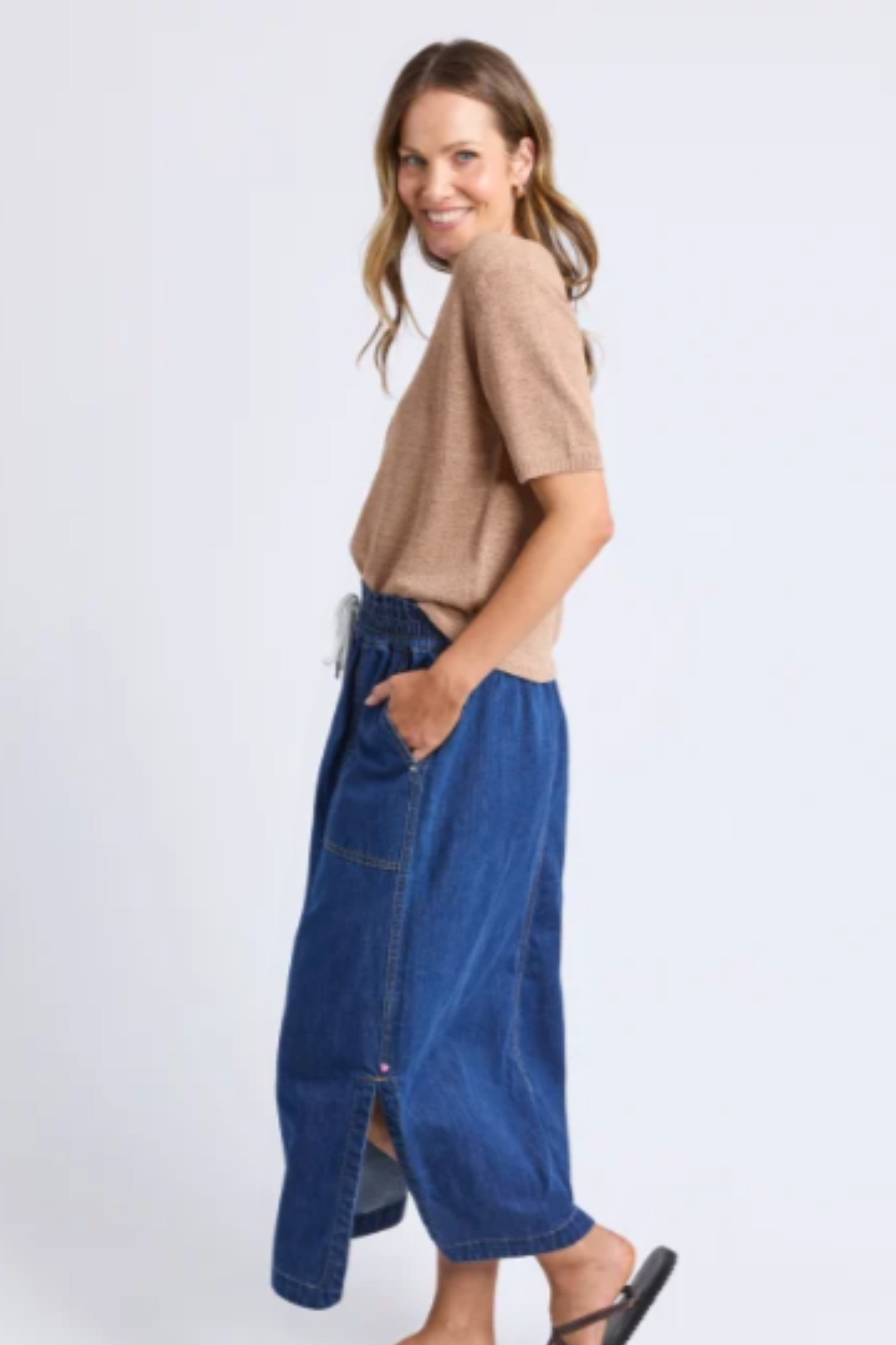Elm Knit Tee - Natural