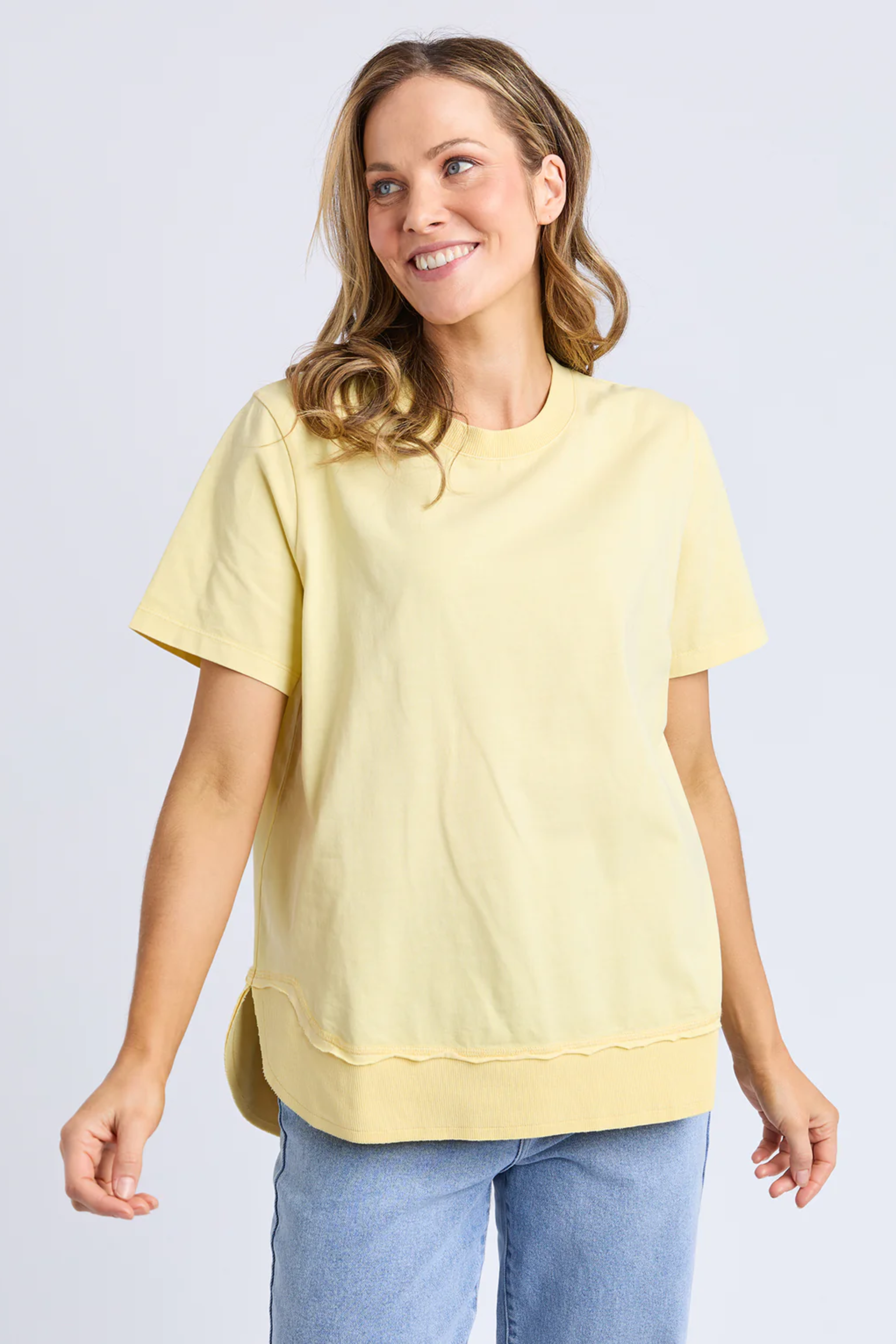 Farrah S/S Tee _ Lemon