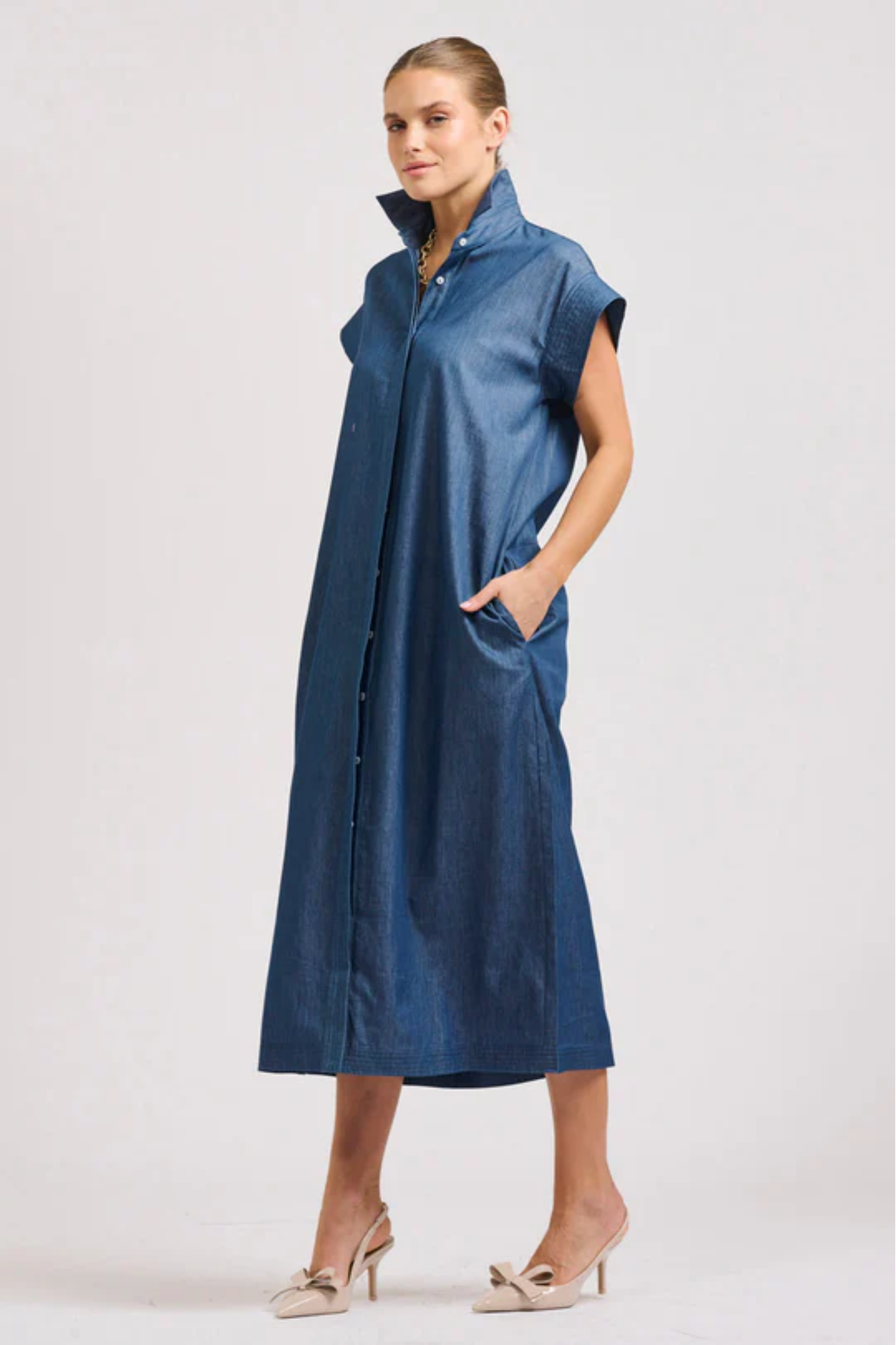 Fifi Shirt Dress - Chambray