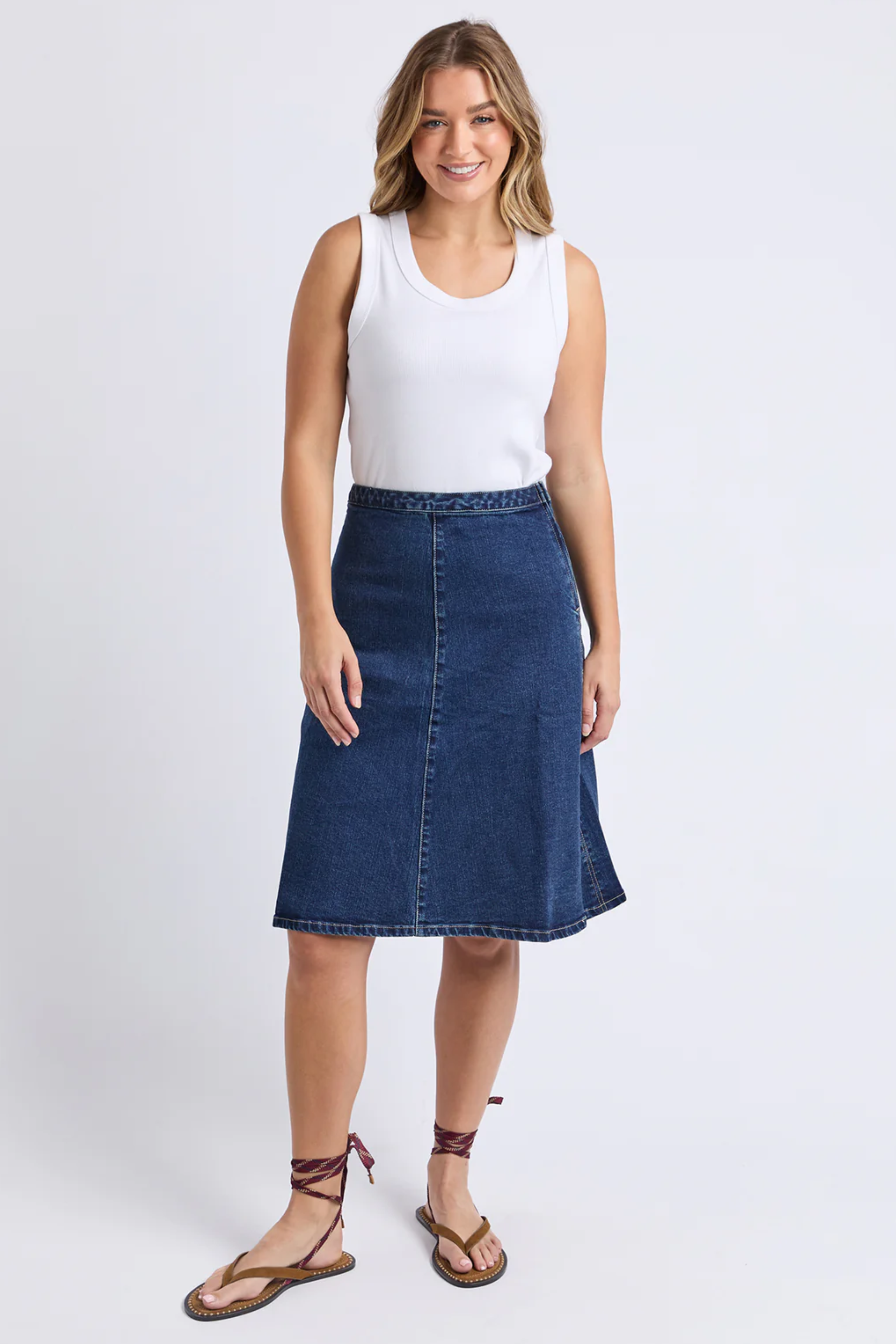 Foxwood Copenhagen Skirt - Mid Blue