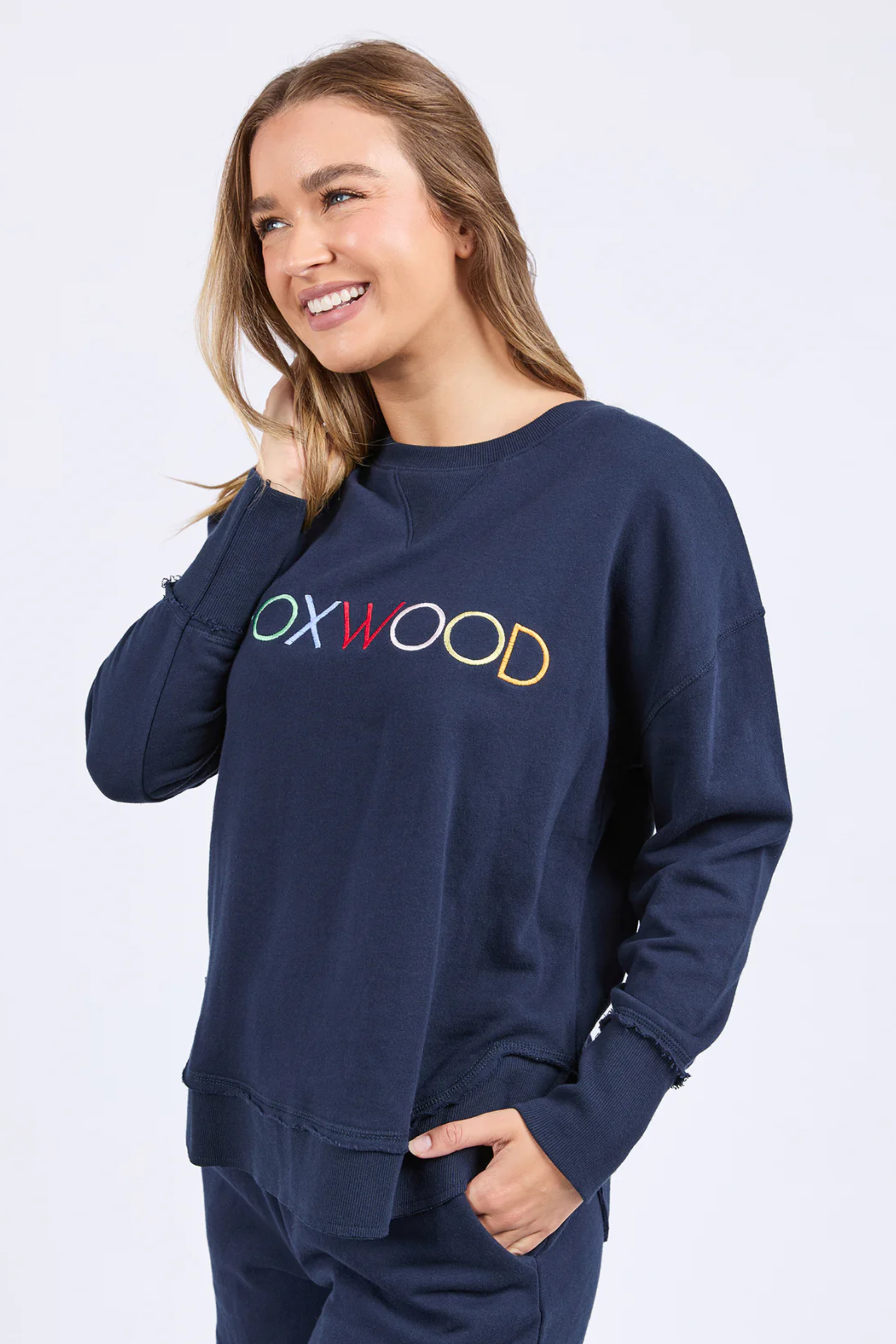 Foxwood Simplified Confetti Crew- Navy