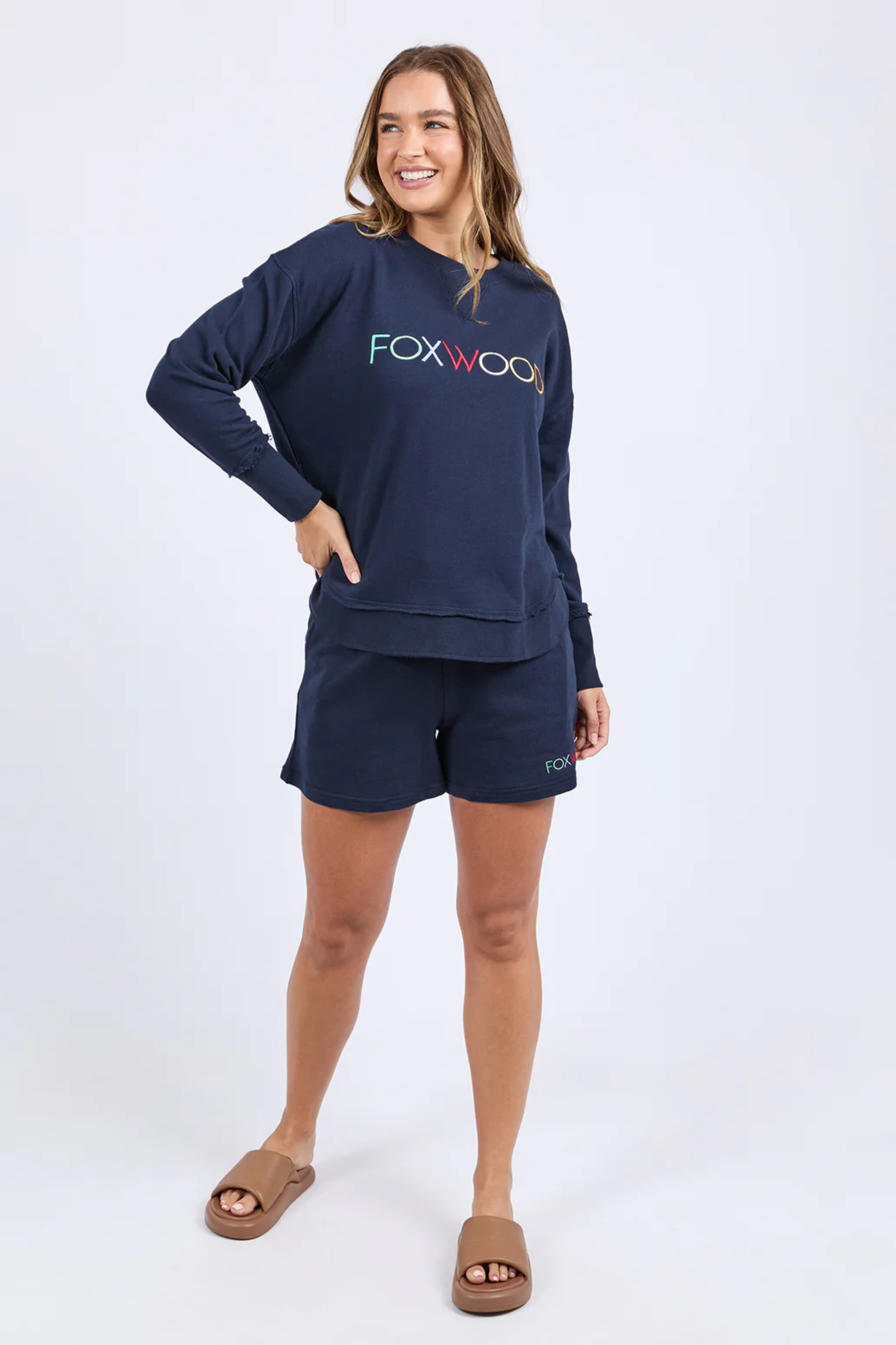 Foxwood Simplified Confetti Crew- Navy