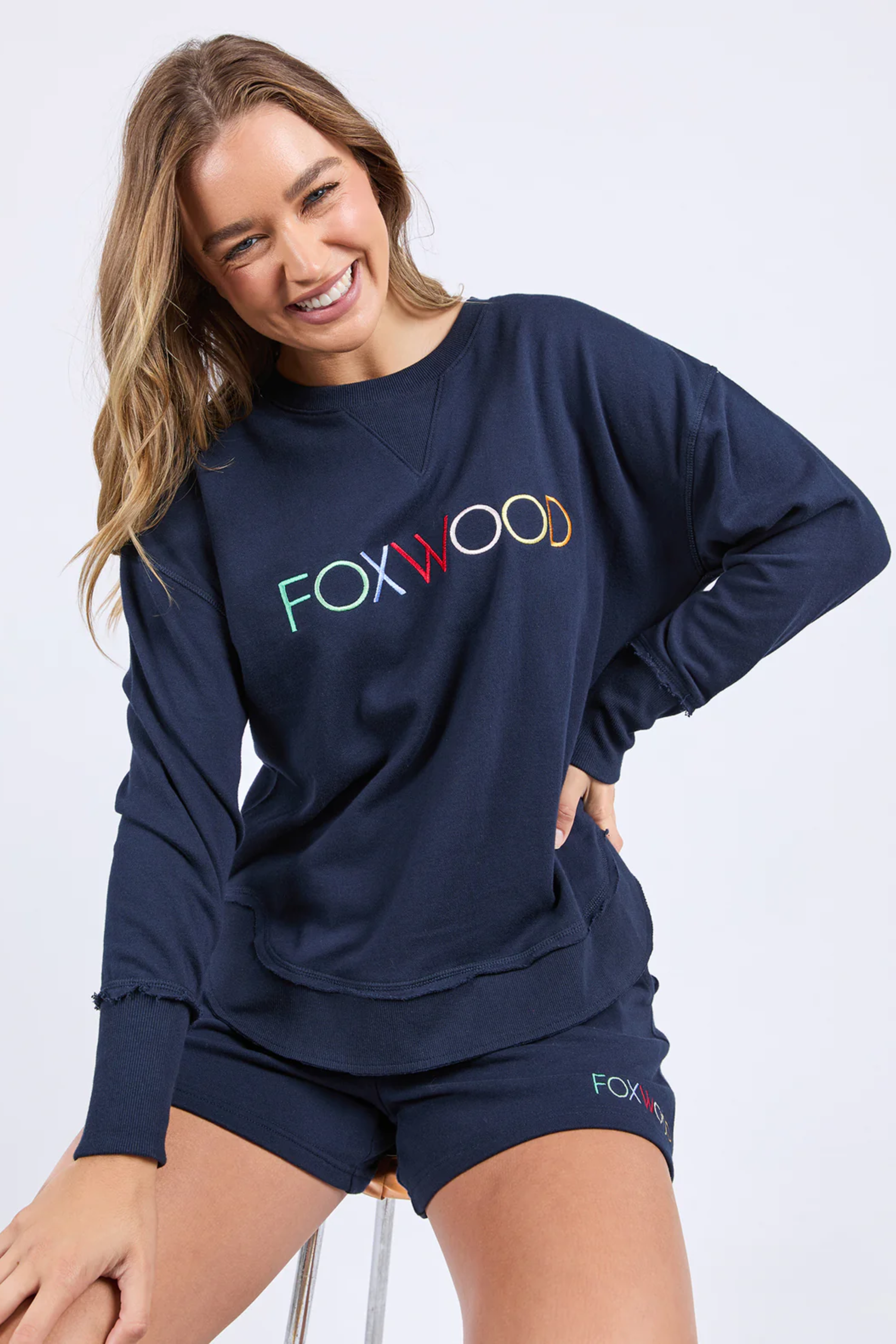 Foxwood Simplified Confetti Crew- Navy