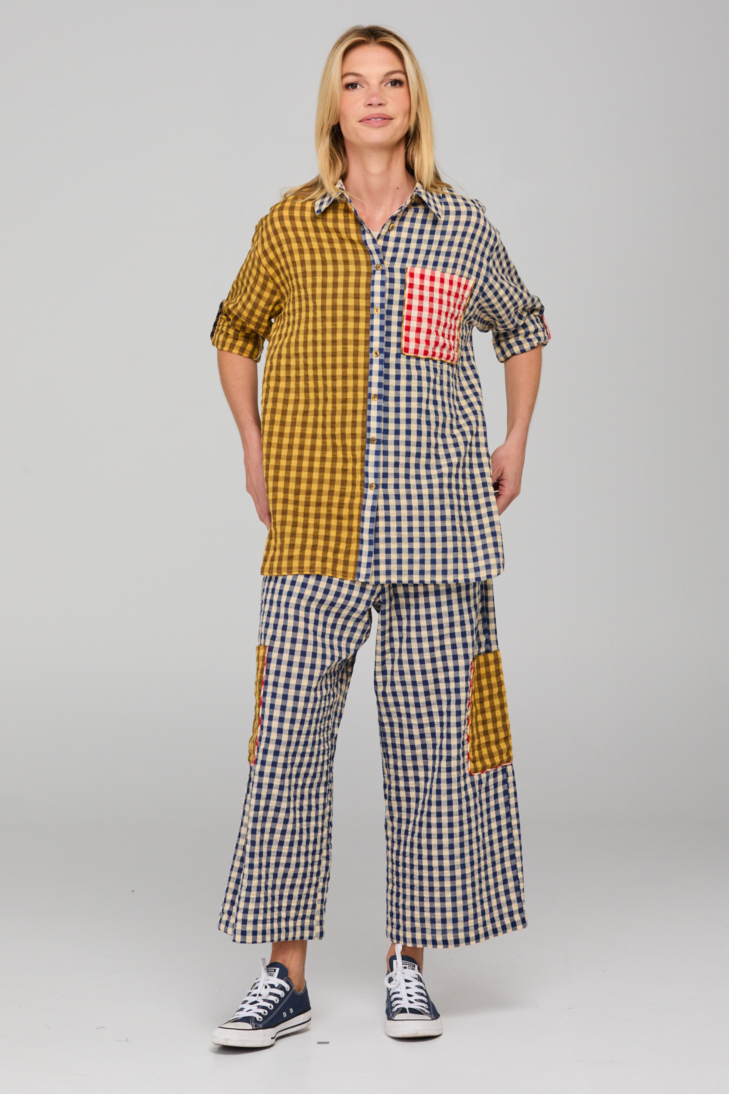 Gillie Shirt - Navy Spliced
