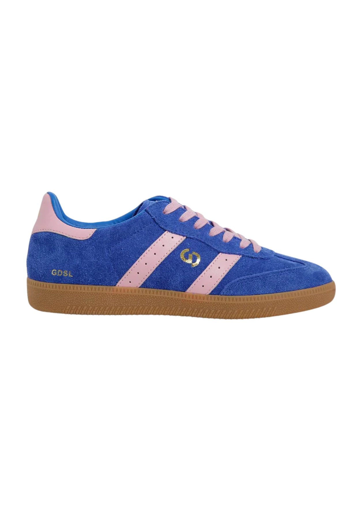 Goodsole 2001 Parallel Sneaker - Cobalt Blue/Pink Suede