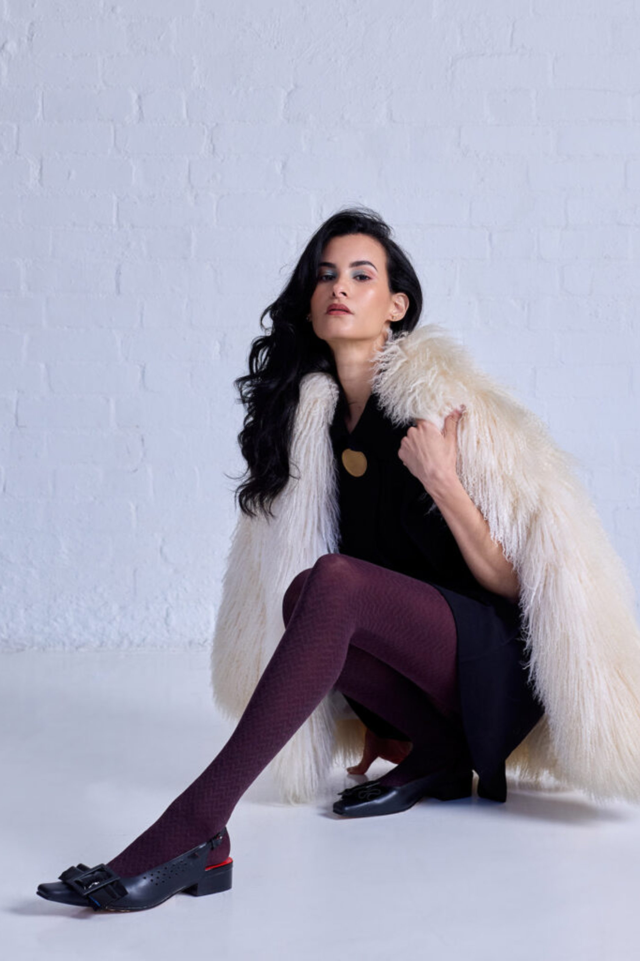 Herringbone Merino Wool Tights