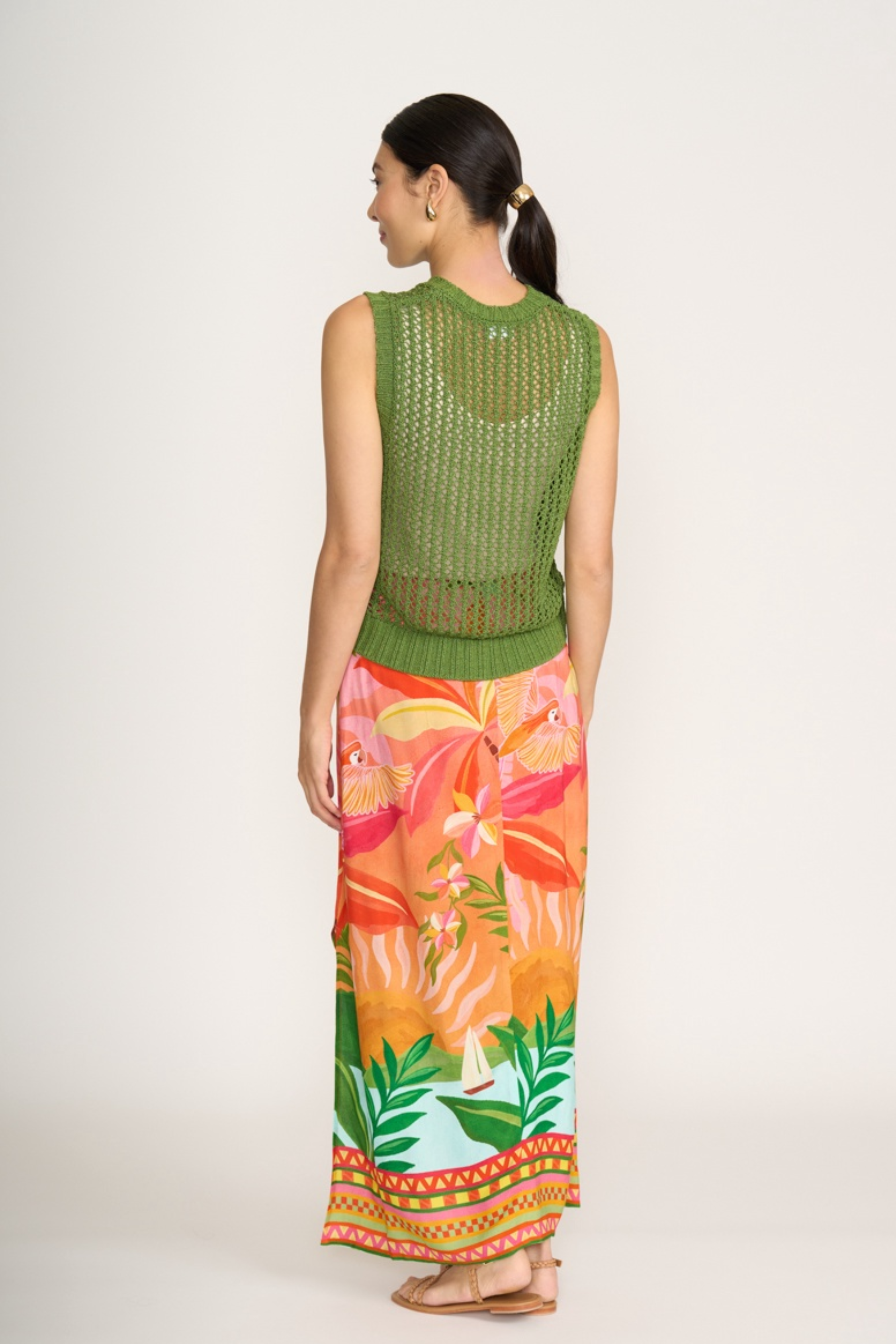 Holey Chic Tank - Leaf