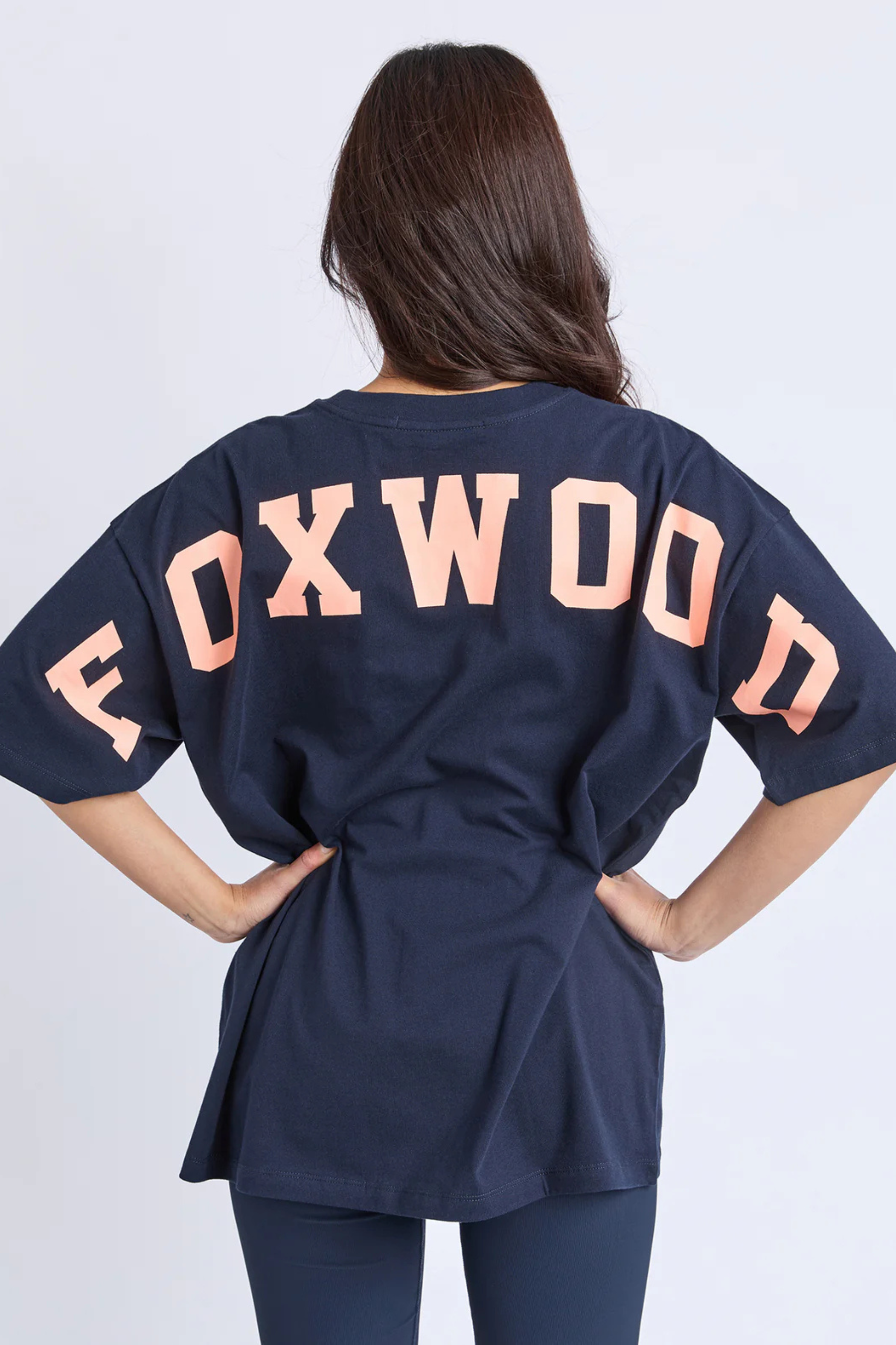 Foxwood Interval Tee - Navy/Peach