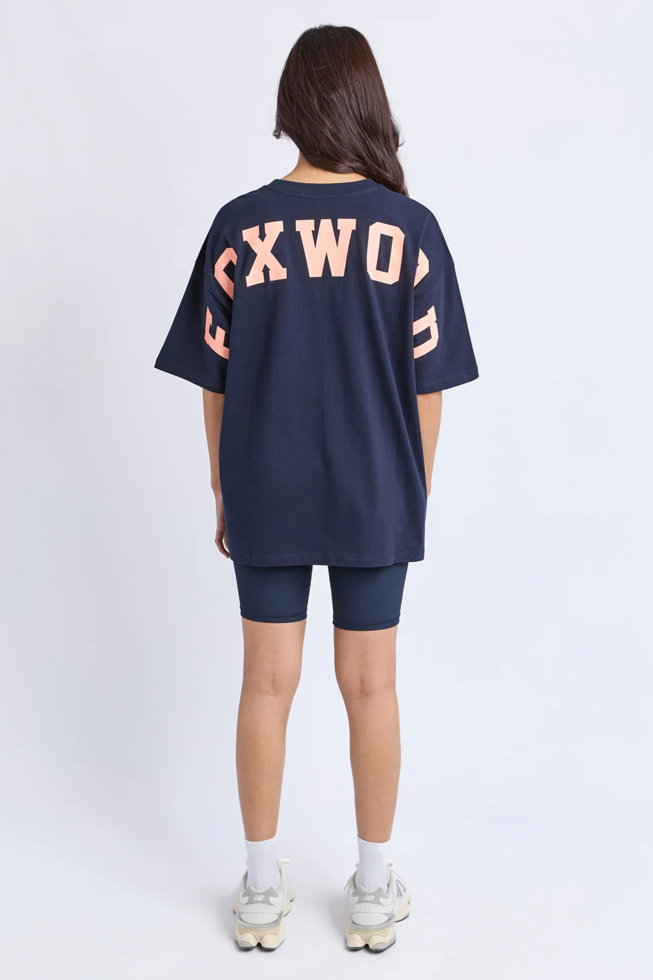 Foxwood Interval Tee - Navy/Peach