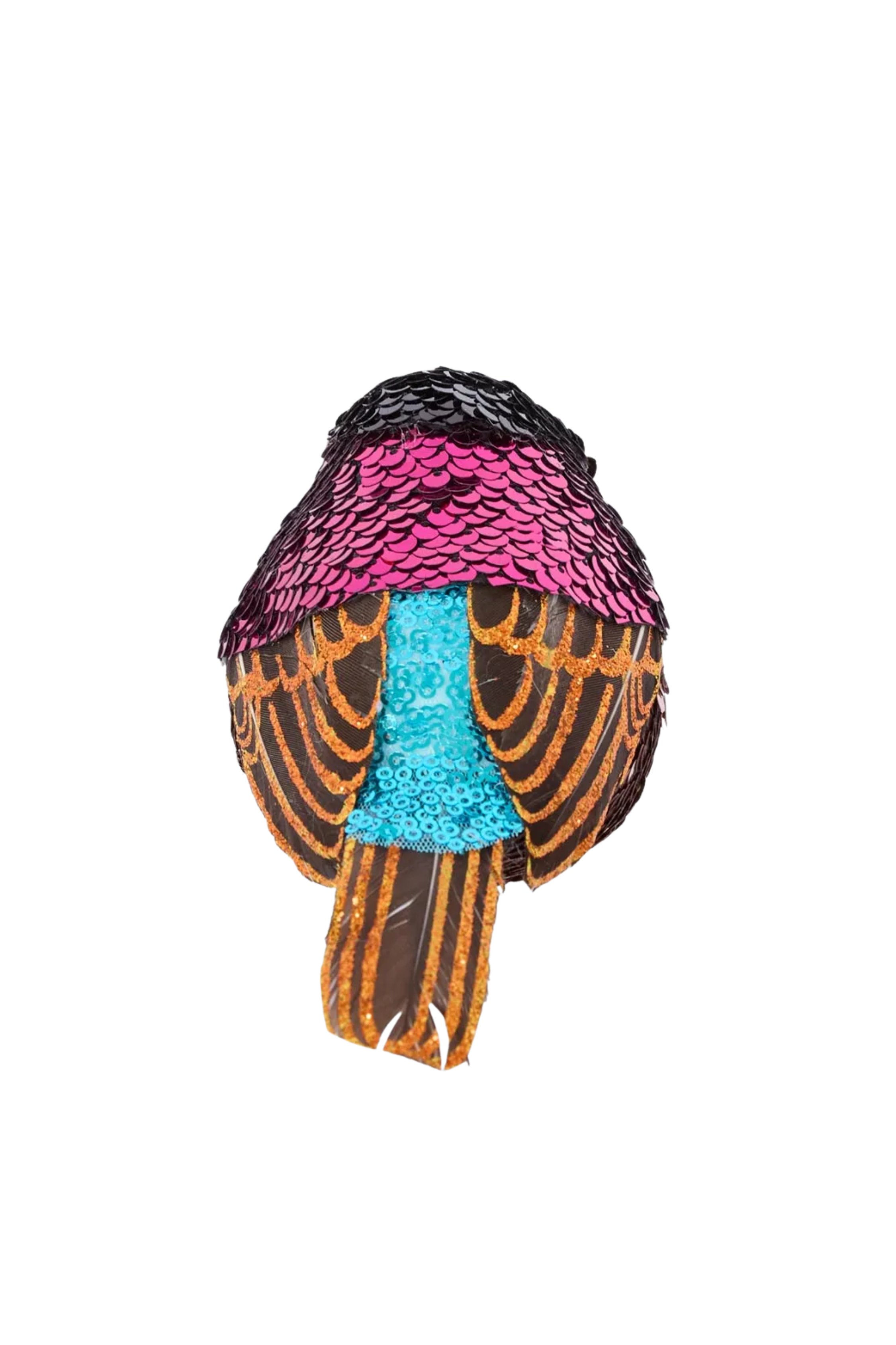 Jasper Sequin Bird Tree Decoration - Fuchsia