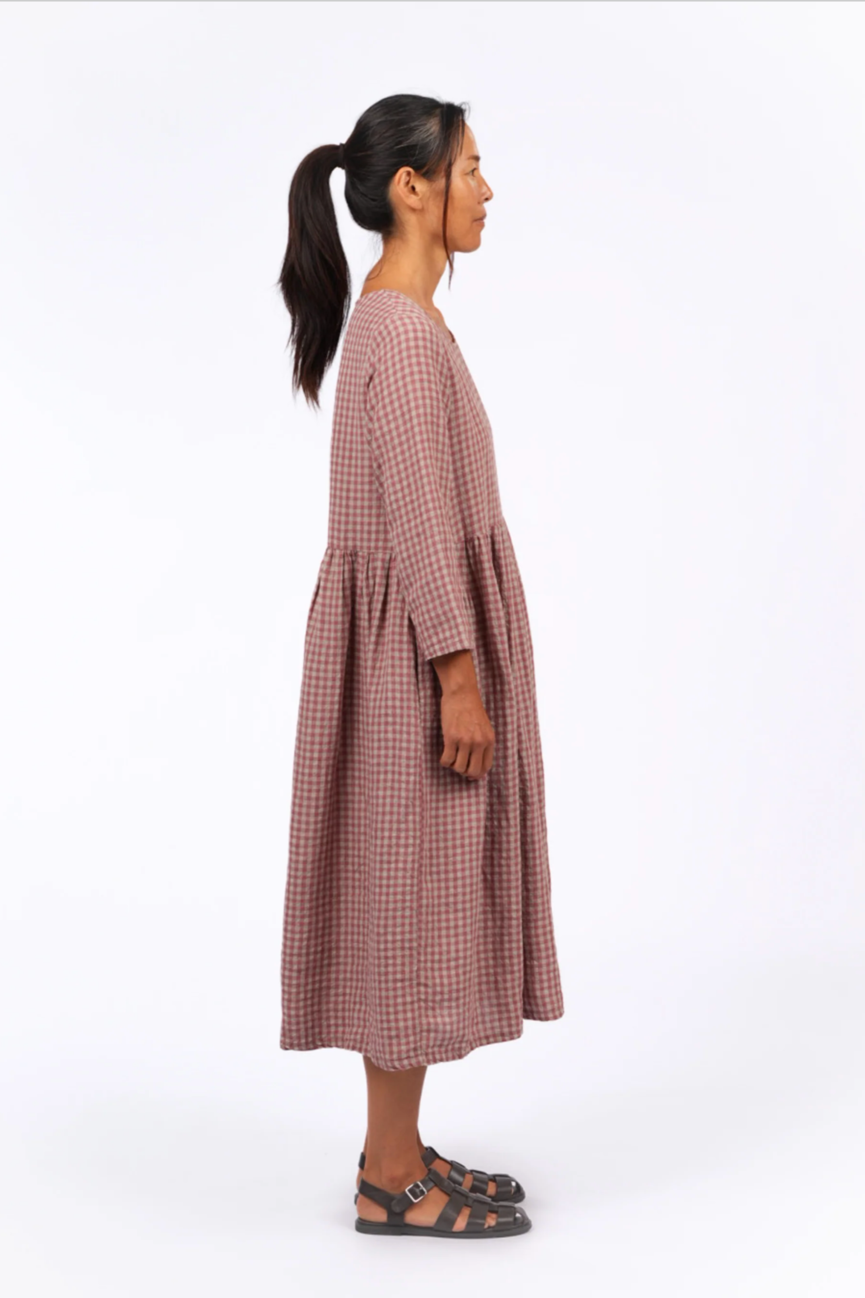 Journee Linen Dress - Rose Gingham