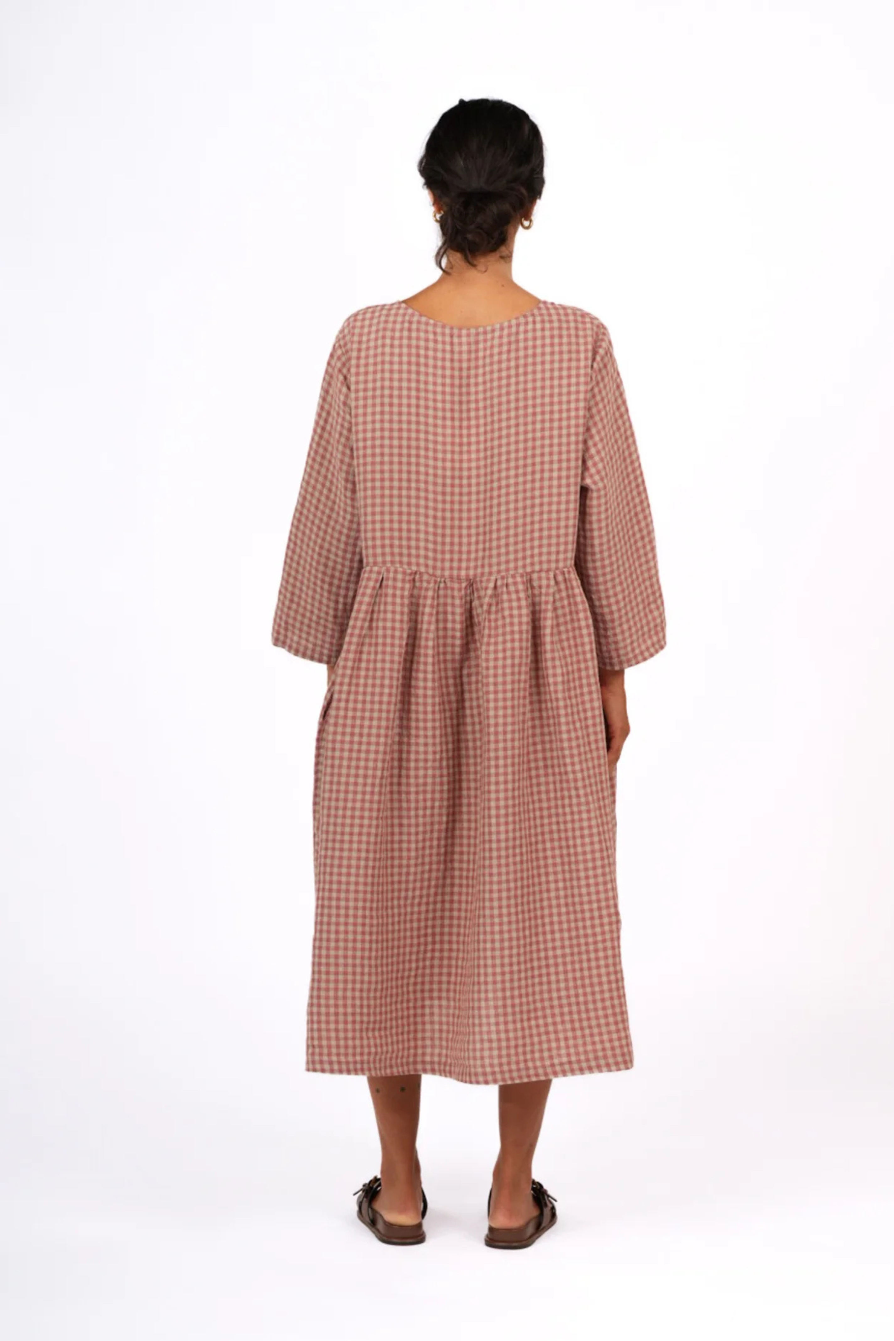 Journee Linen Dress - Rose Gingham