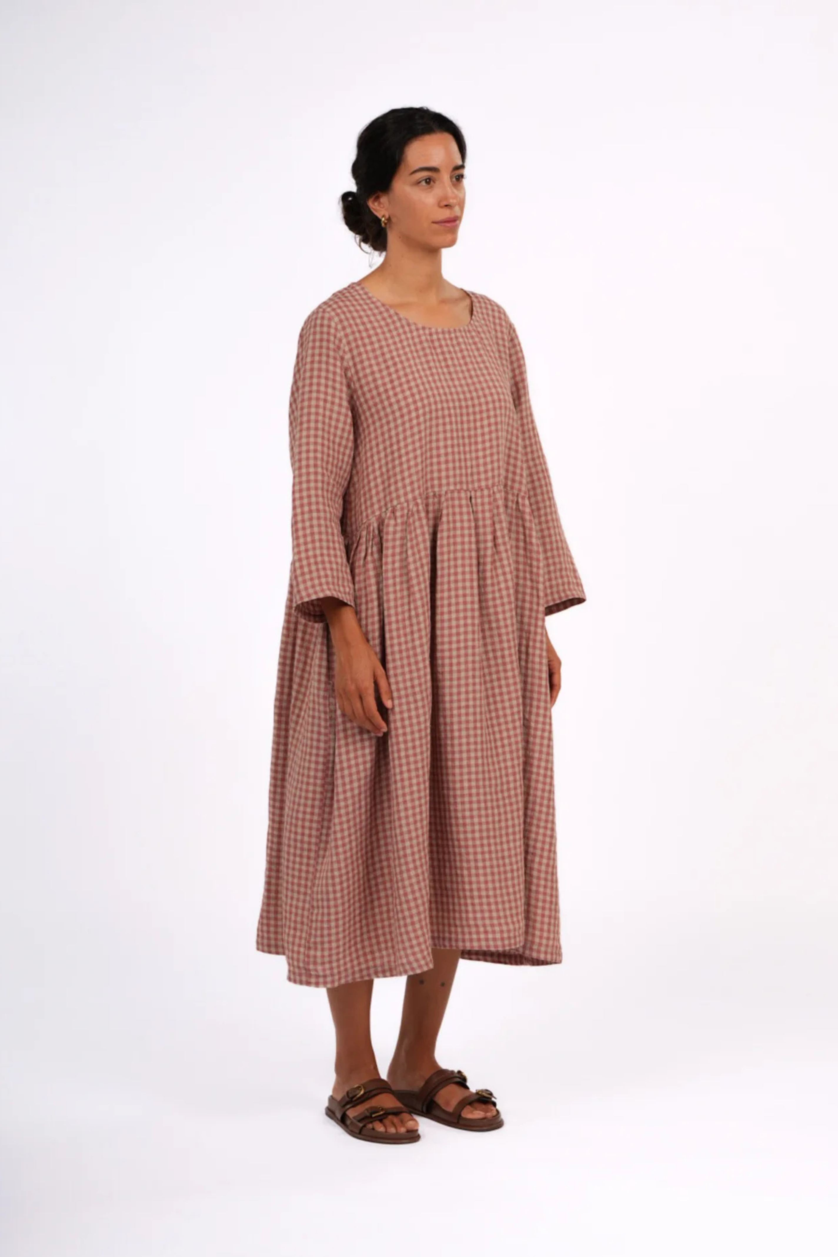 Journee Linen Dress - Rose Gingham