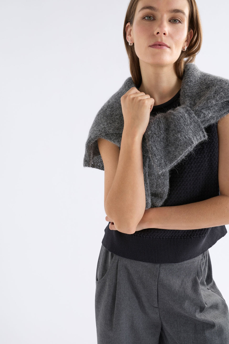 Elk Naya Knit Vest - Black
