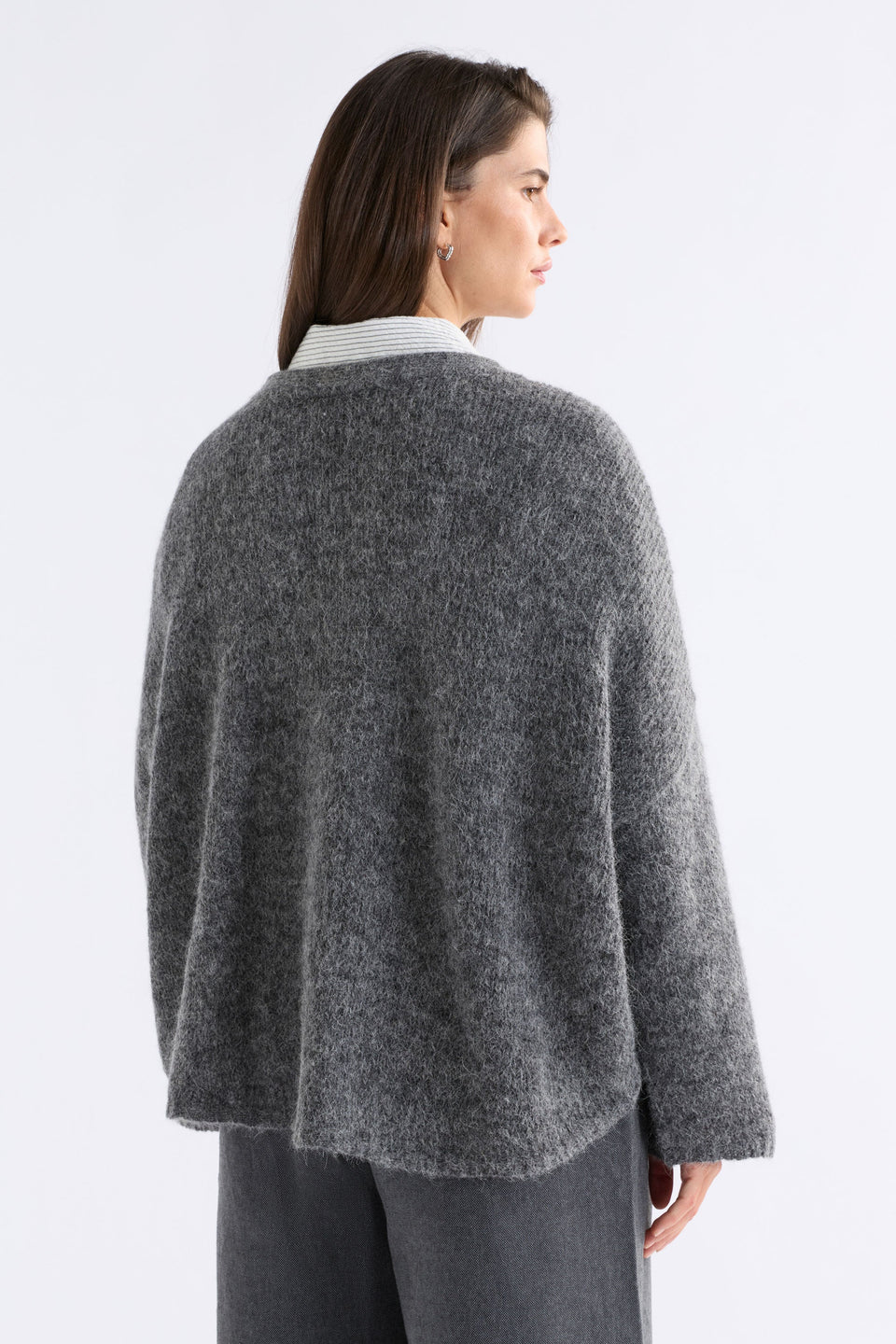 Elk Agna Sweater - Mid Grey Marle