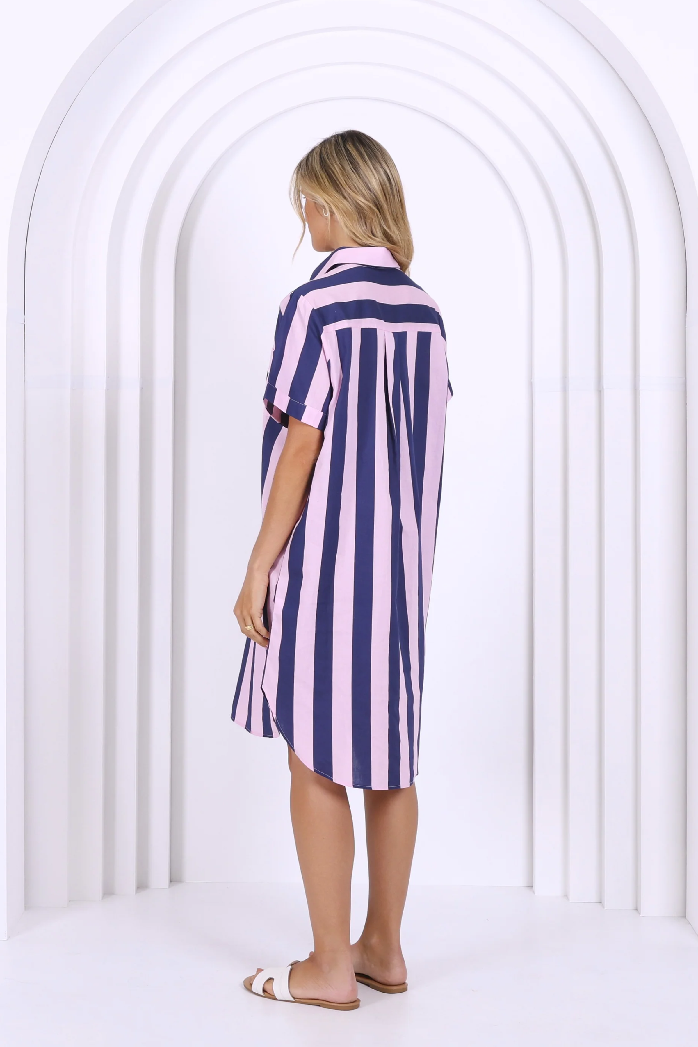 Karina Dress - Blue/Pink