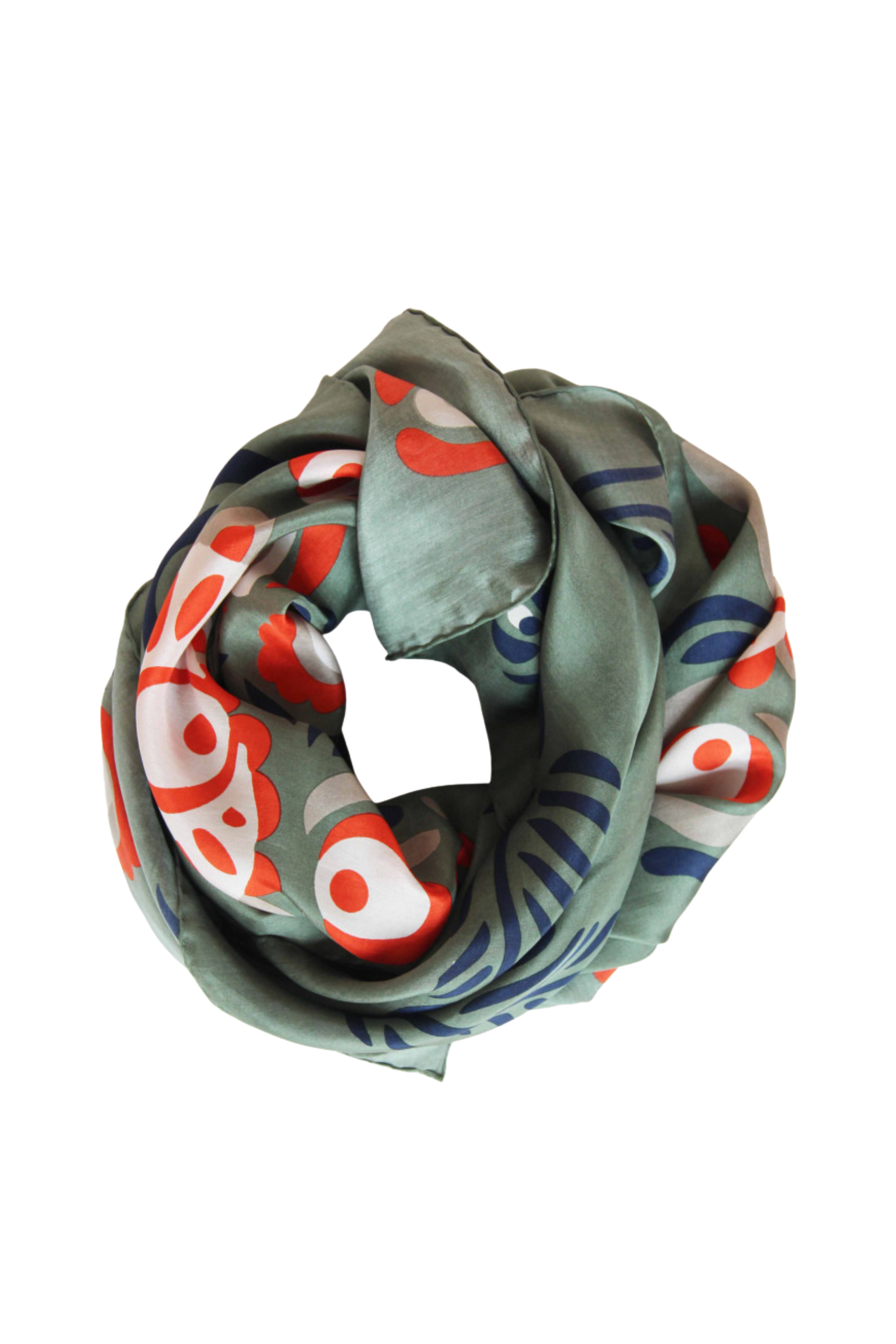 Les Belles Vagabondes Anastasia Silk Scarf - Khaki
