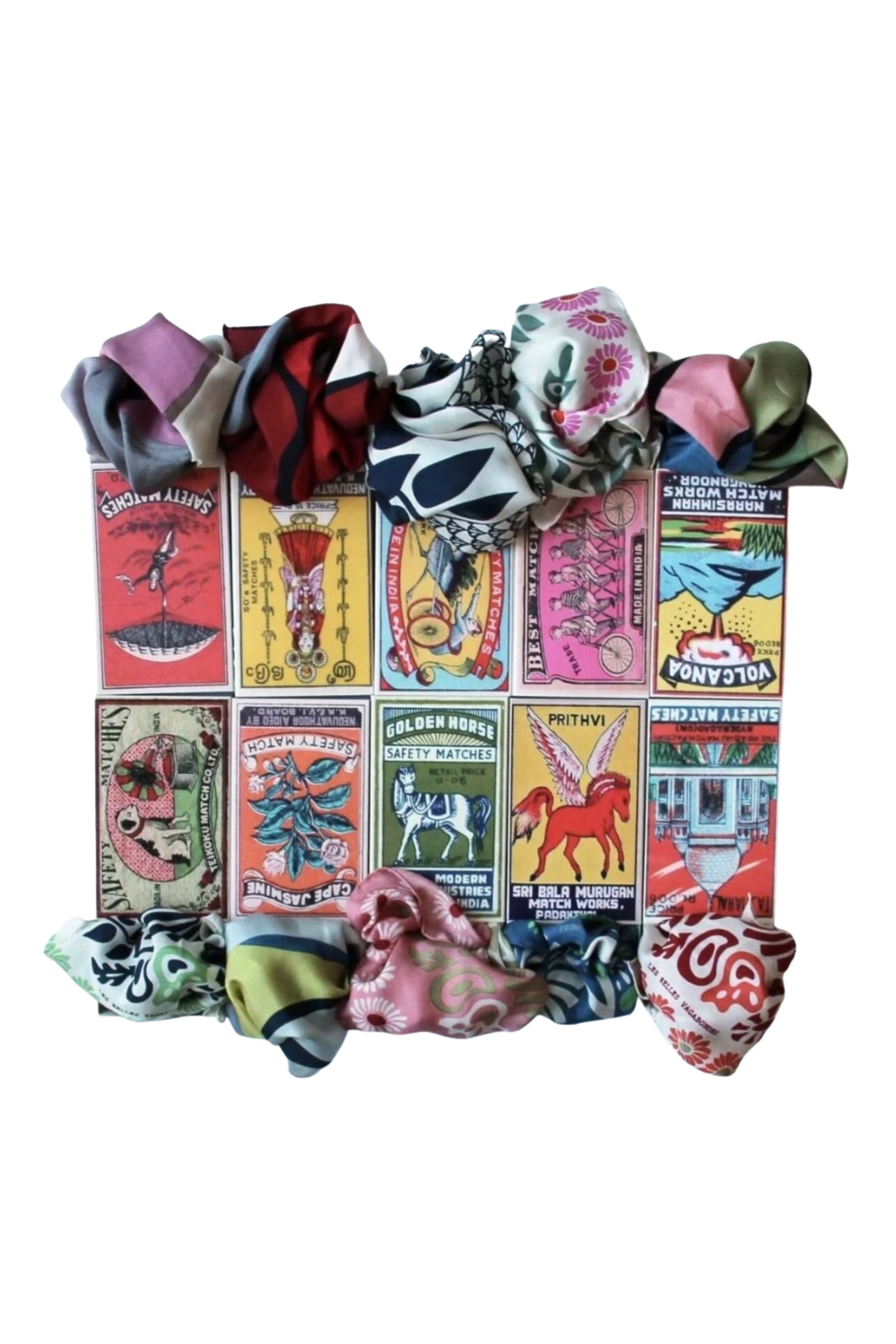 Les Belles Vagabondes Mini Forget Me Not Scarf - Khaki