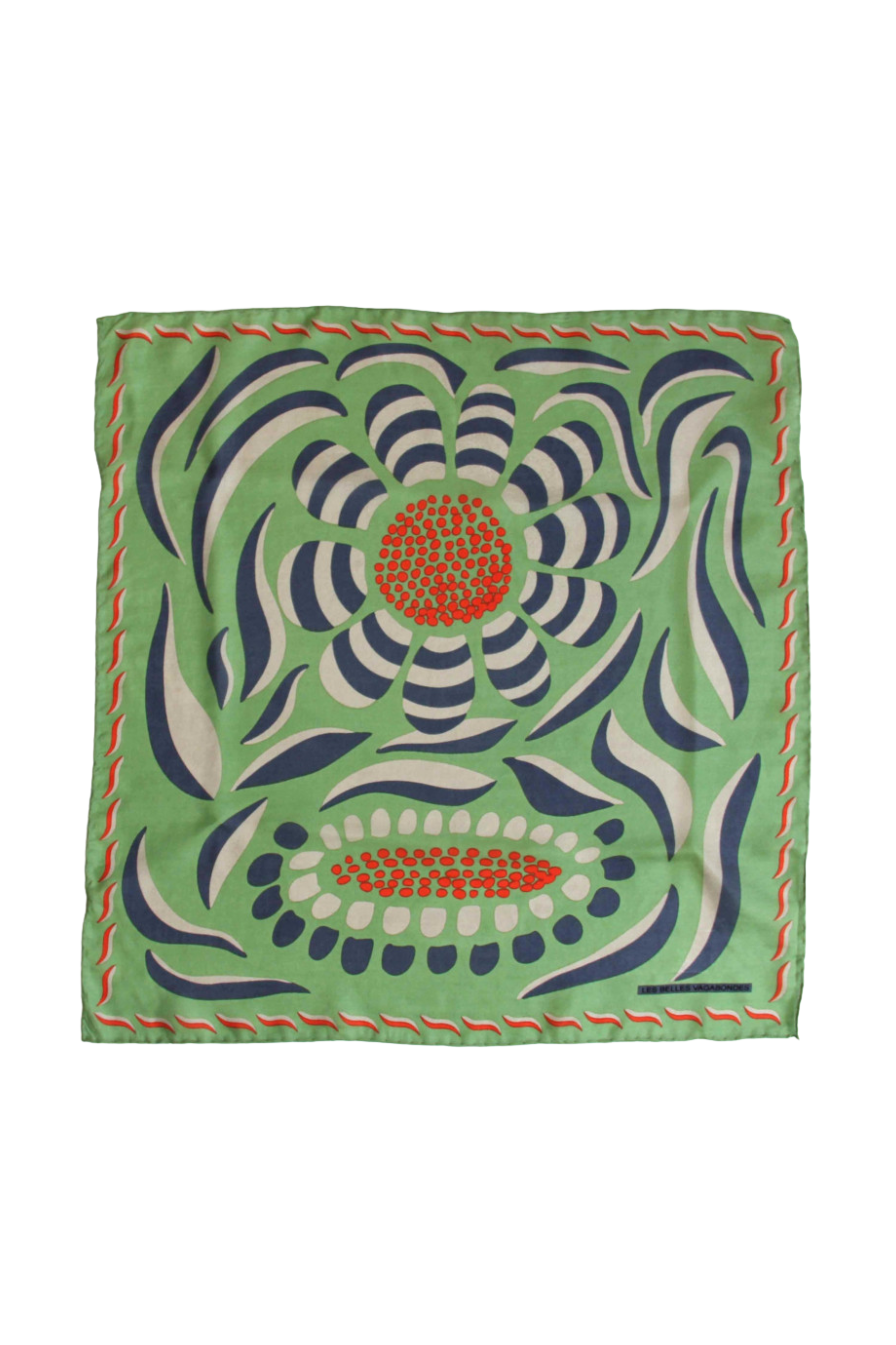 Les Belles Vagabondes Mini Forget Me Not Scarf - Khaki