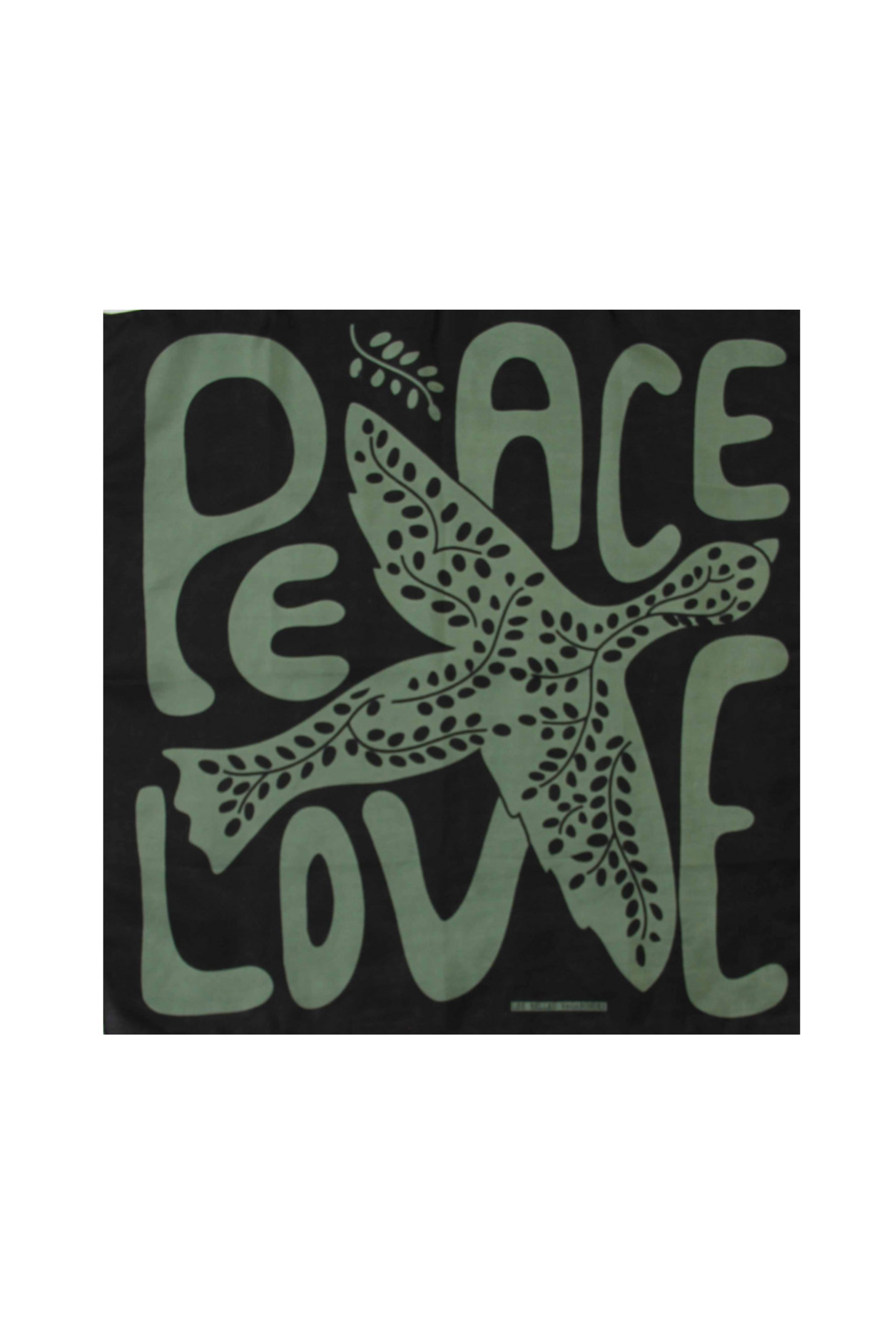 Les Belles Vagabondes Mini Peace & Love Scarf - Khaki