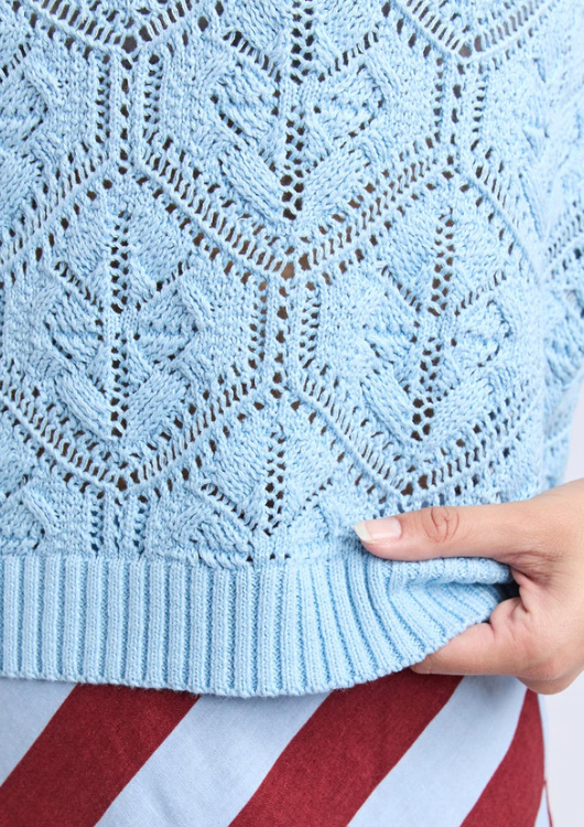 Luna Knit Vest - Cerulean