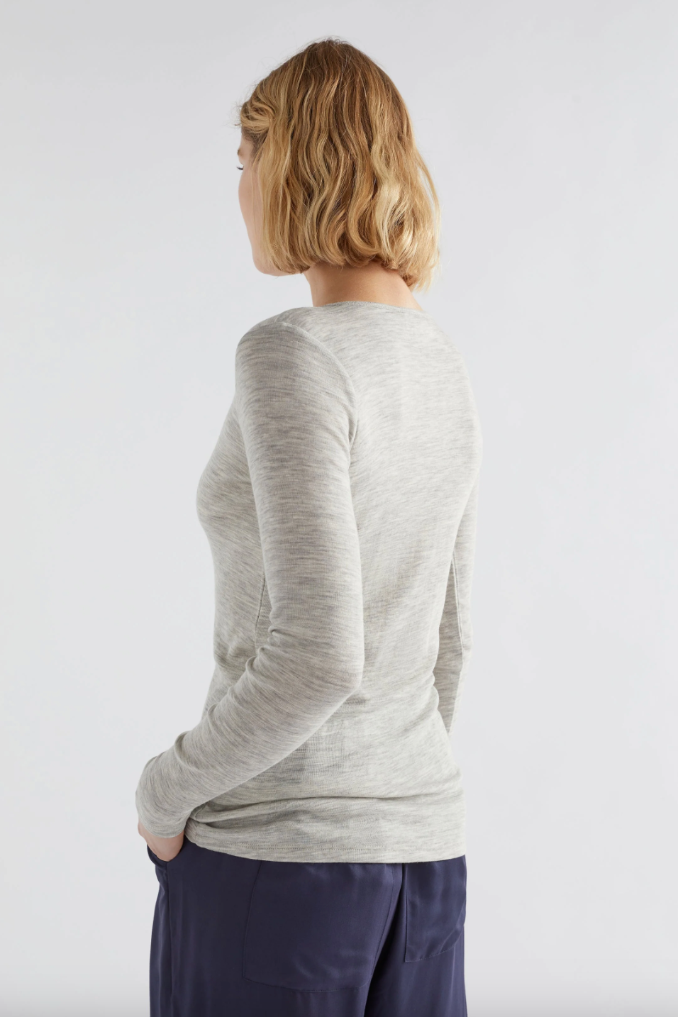 Merino Long Sleeve Top - Grey