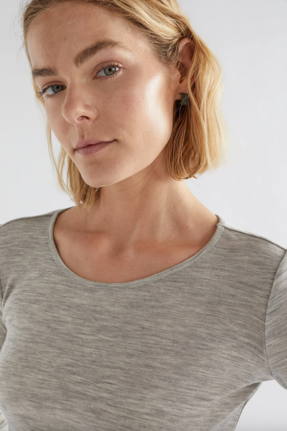 Merino Long Sleeve Top - Grey