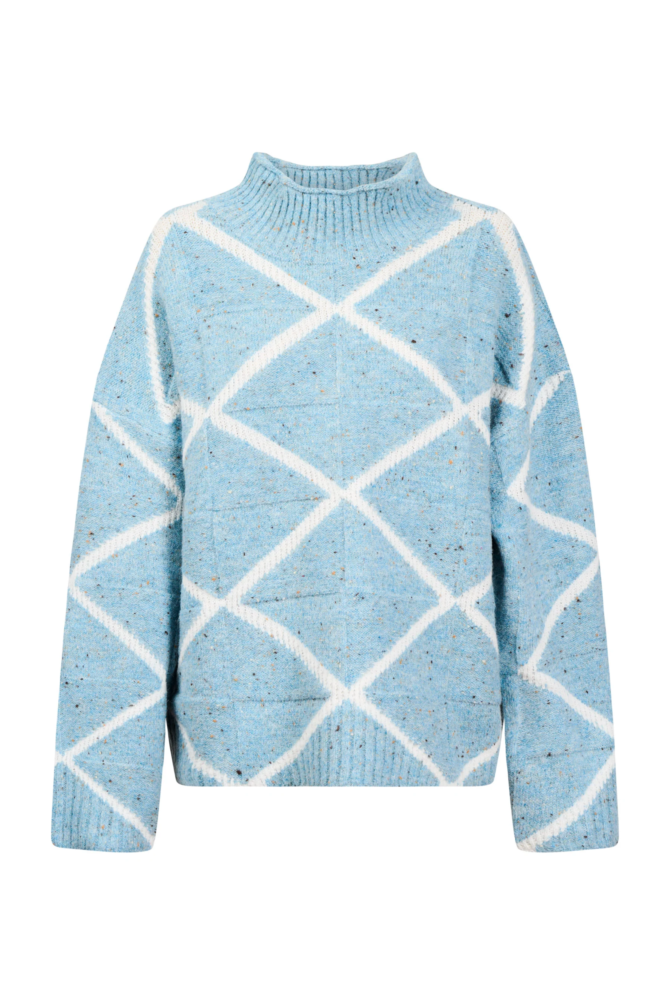 McKenna Diamond Jumper - Ice Blue