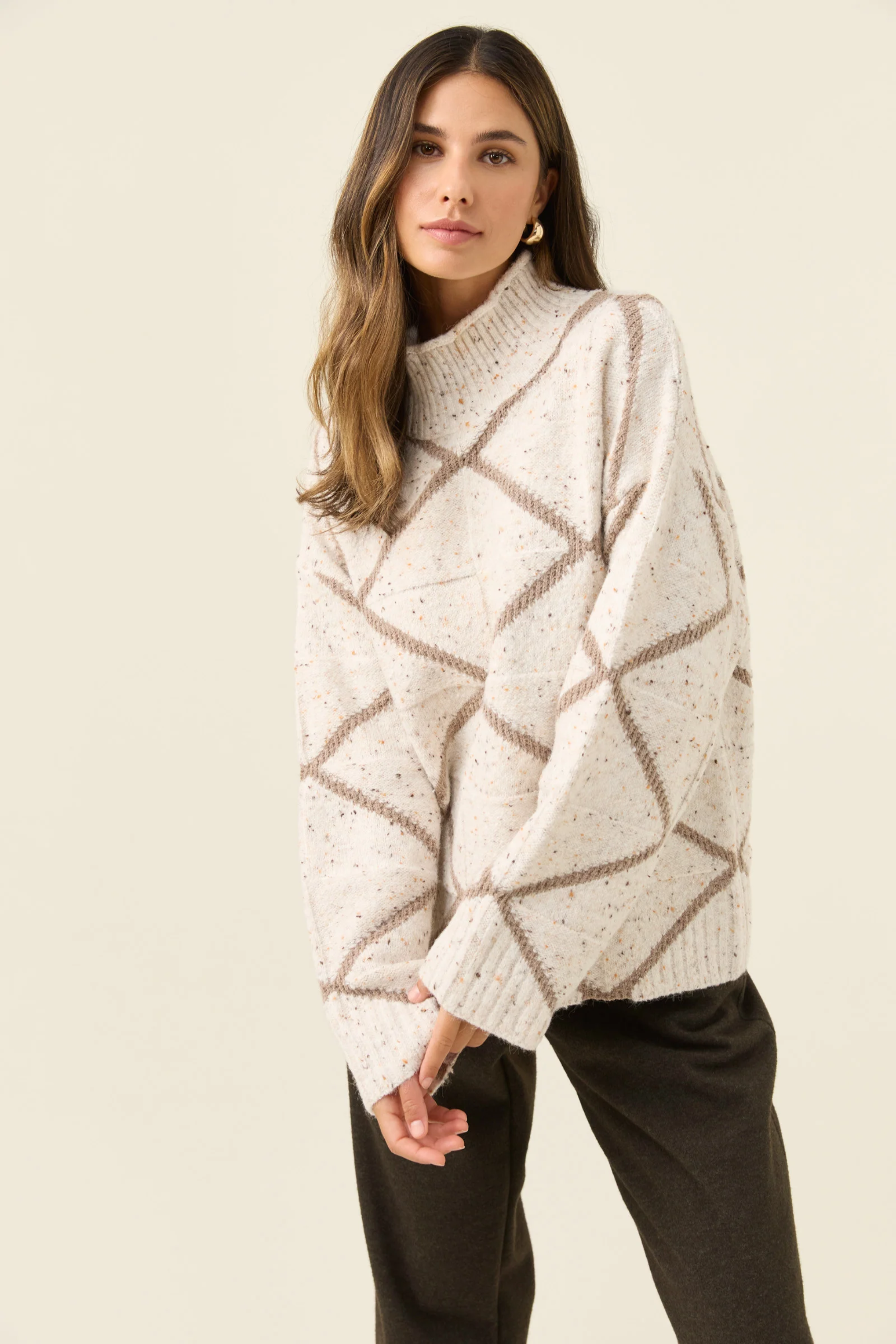 McKenna Diamond Jumper - Ivory