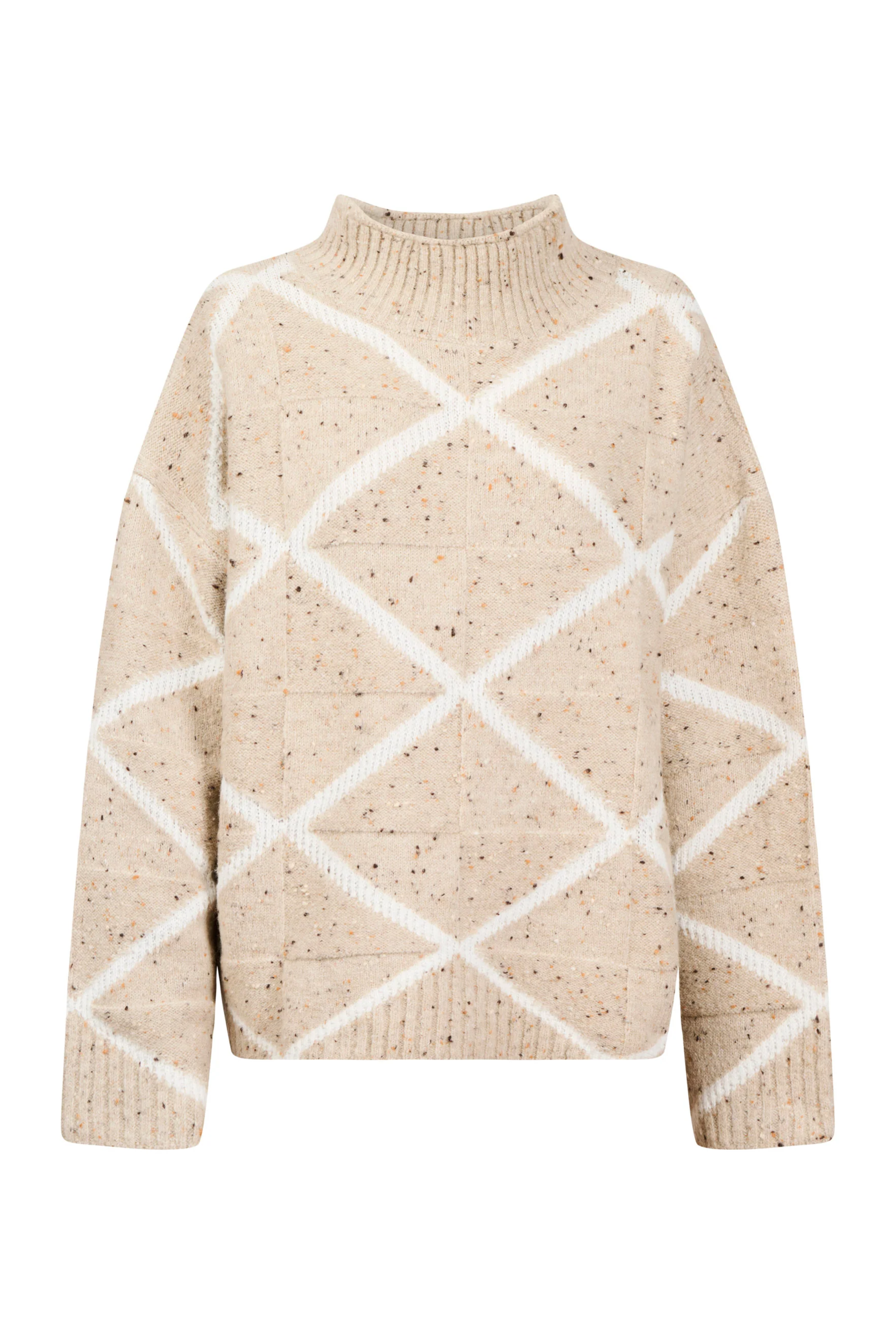 McKenna Diamond Jumper - Stone