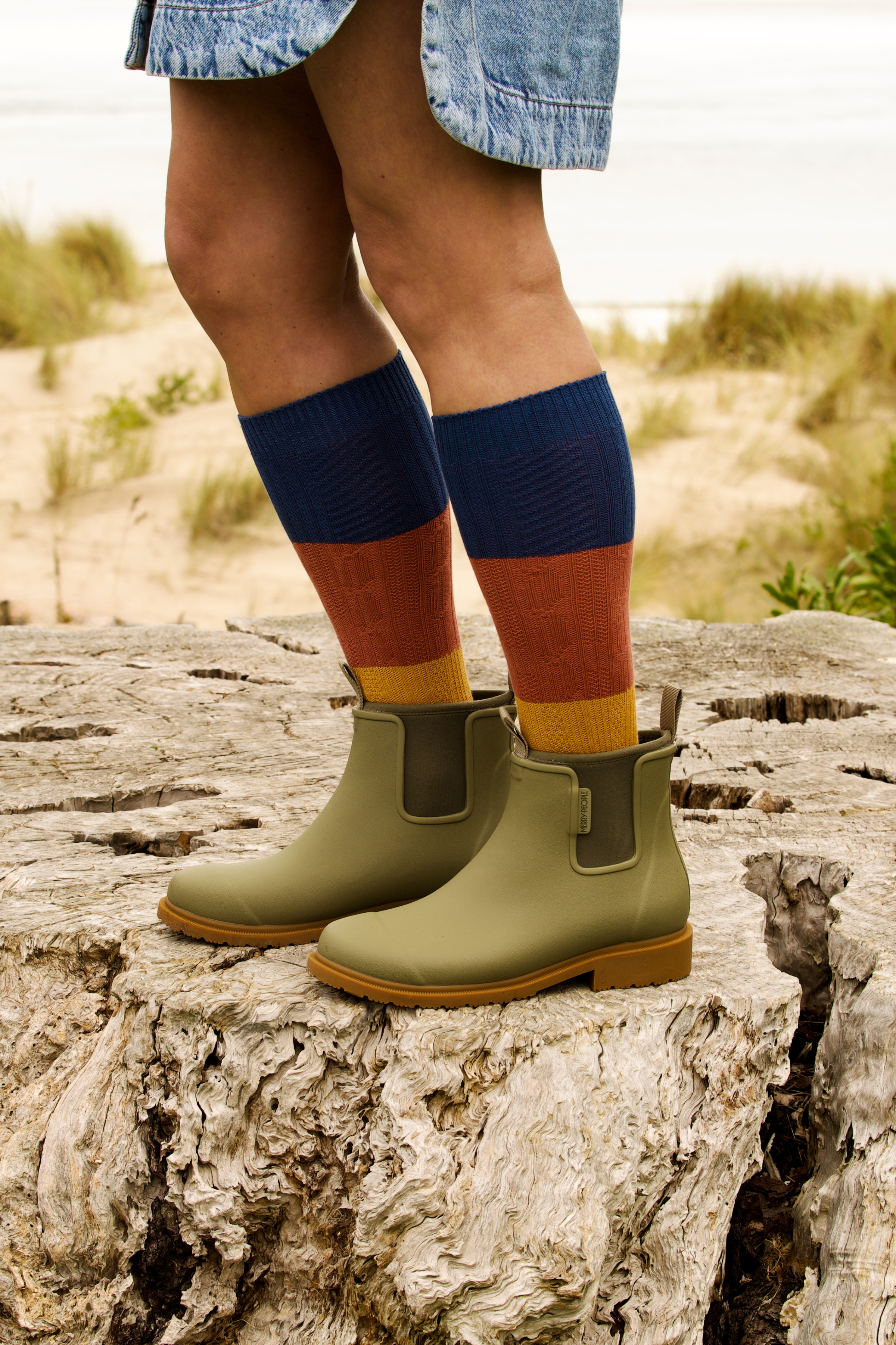 Merry People Bobbi Gumboots/Rainboots - Khaki