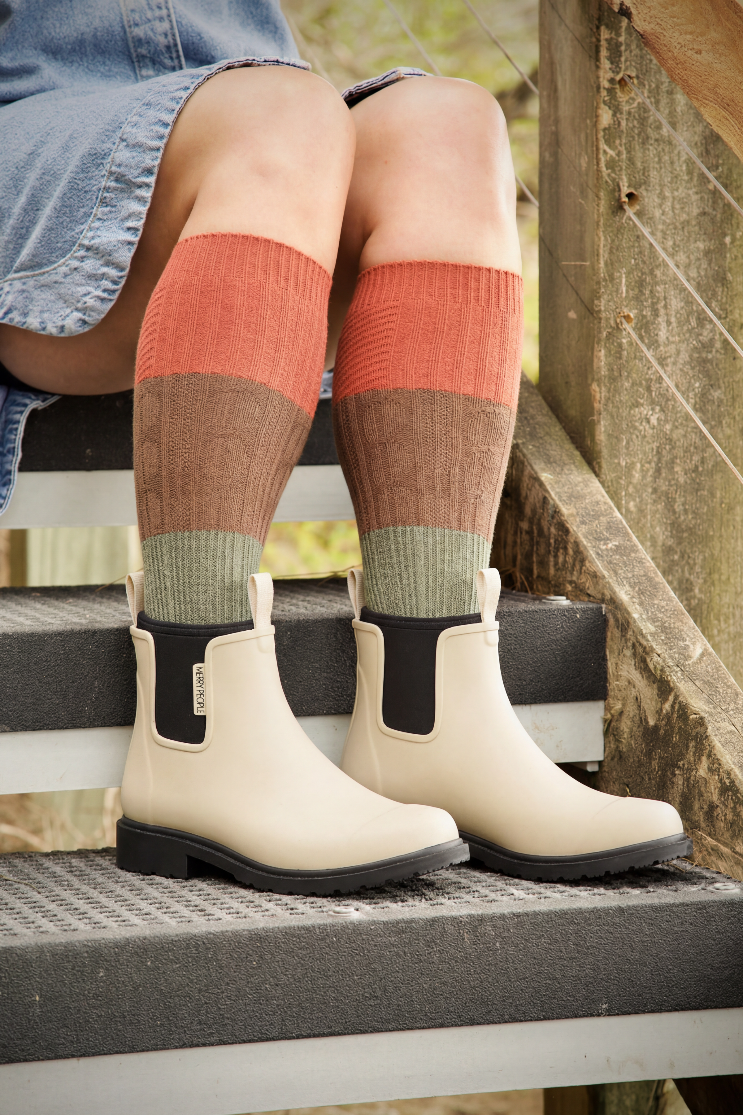 Merry People Bobbi Gumboots/Rainboots - Sand