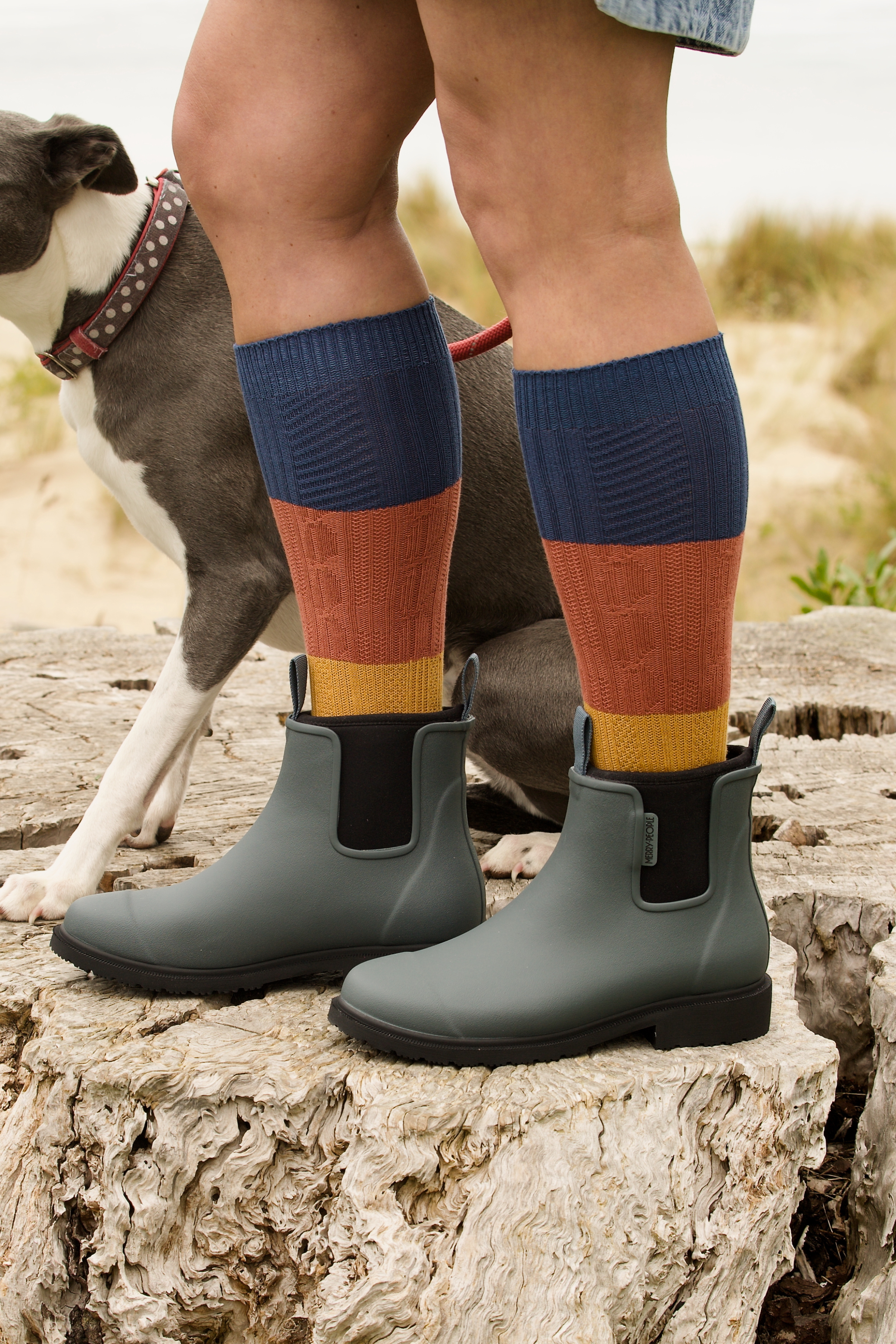 Merry People Bobbi Gumboots/Rainboots - Slate Grey
