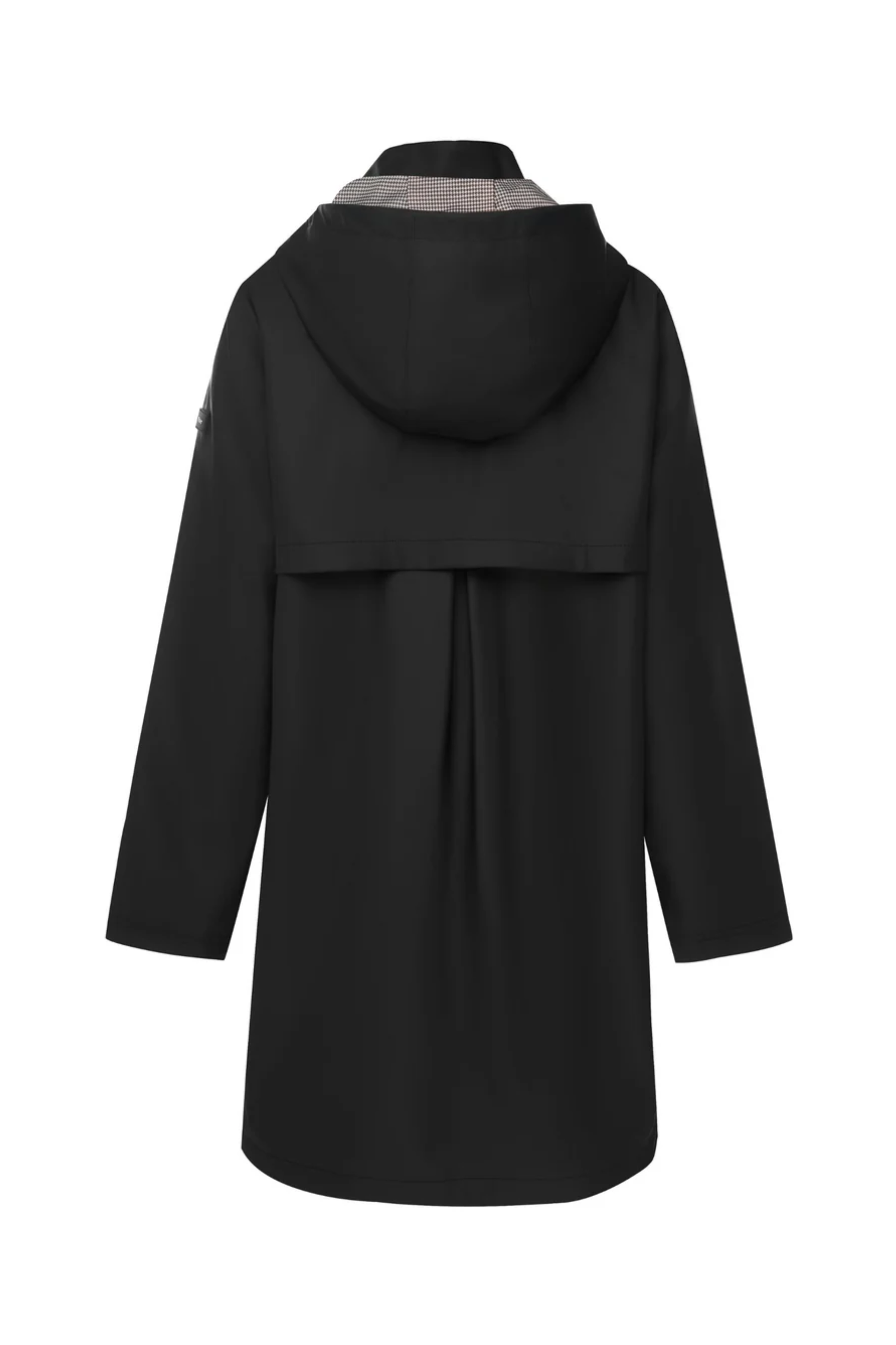 Moke Billie Raincoat - Black/Choc Houndstooth
