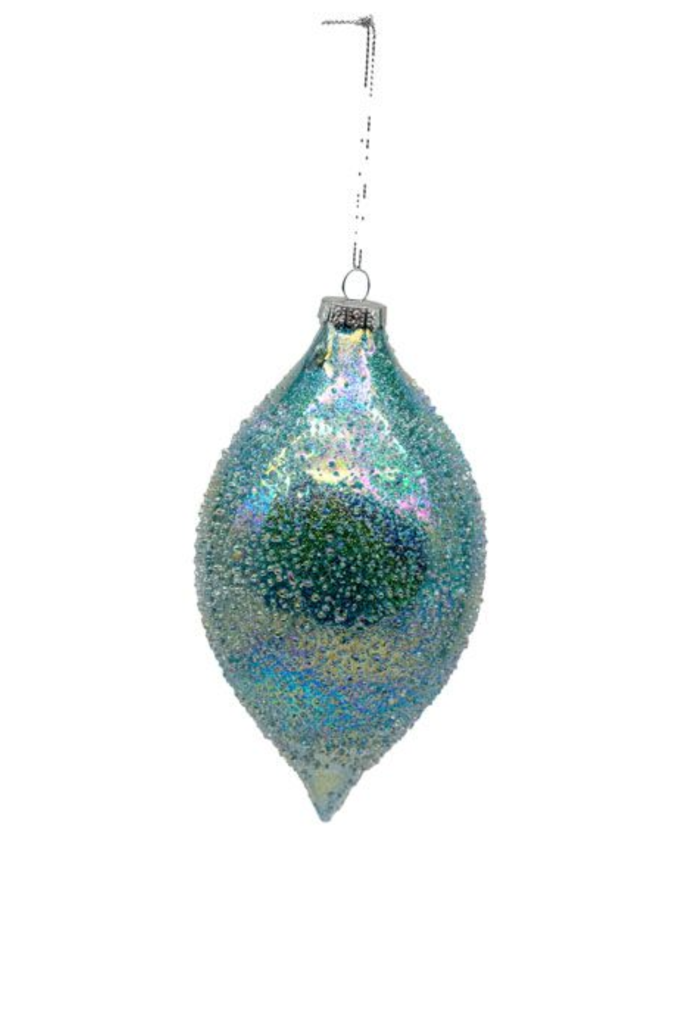 Ocean Mist Glass Droplet Ornament