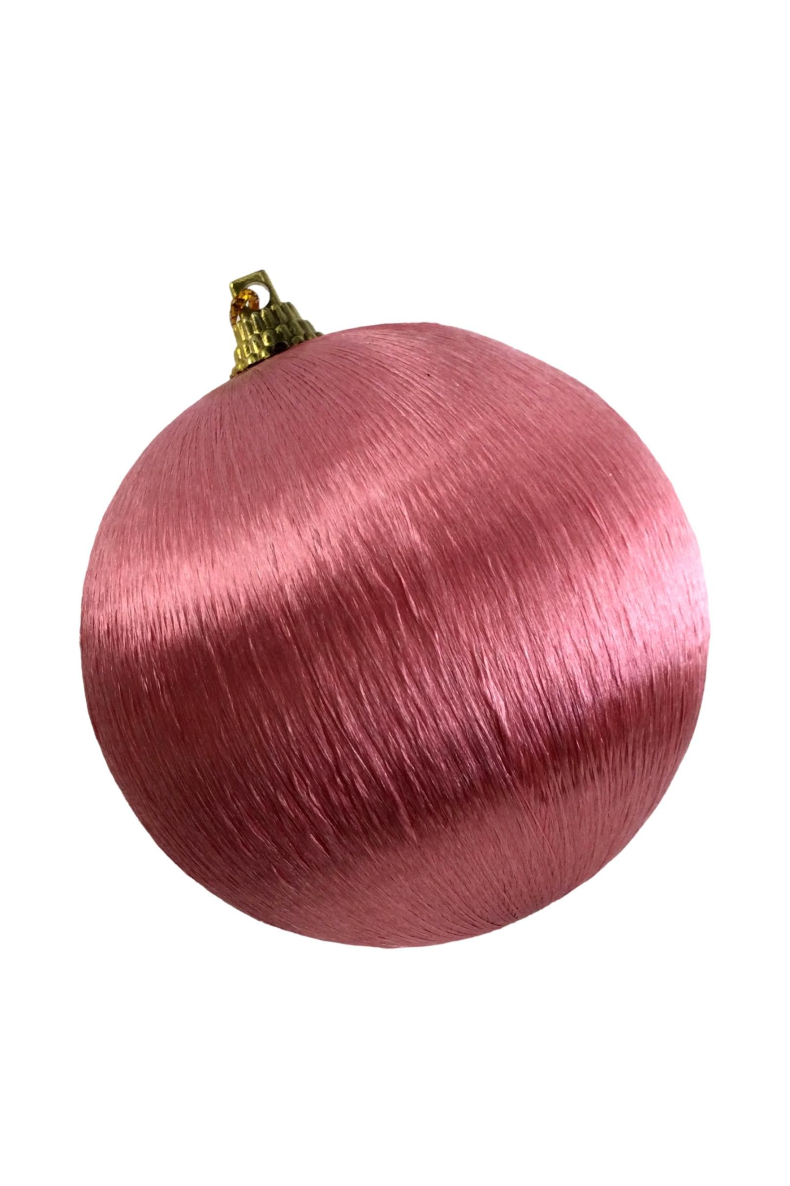 Pink Silk Baubles - 6 pack
